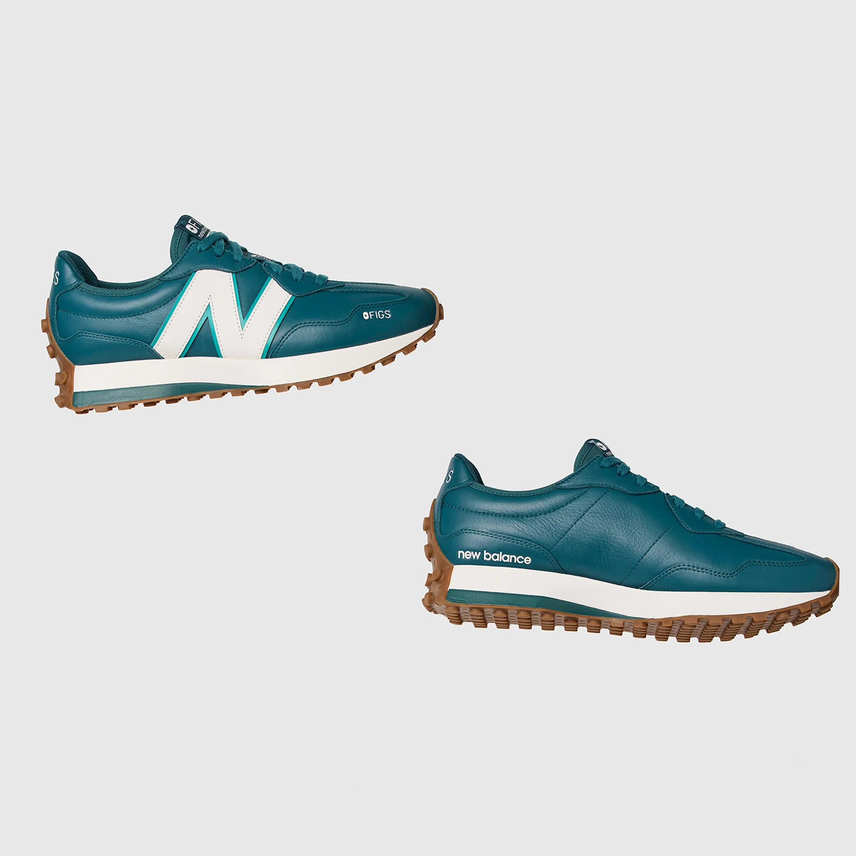 unisex Caribbean Blue FIGS | New Balance 327 - Image 5
