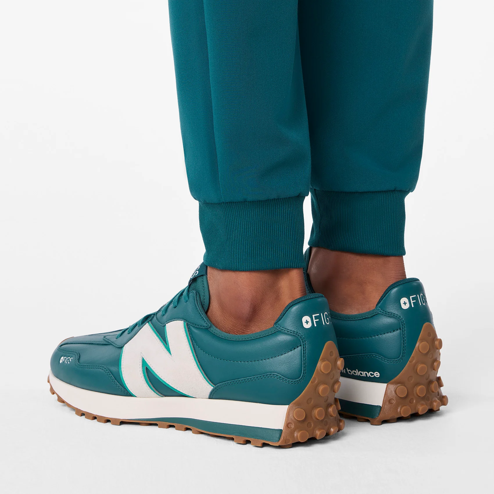unisex Caribbean Blue FIGS | New Balance 327 - Image 8