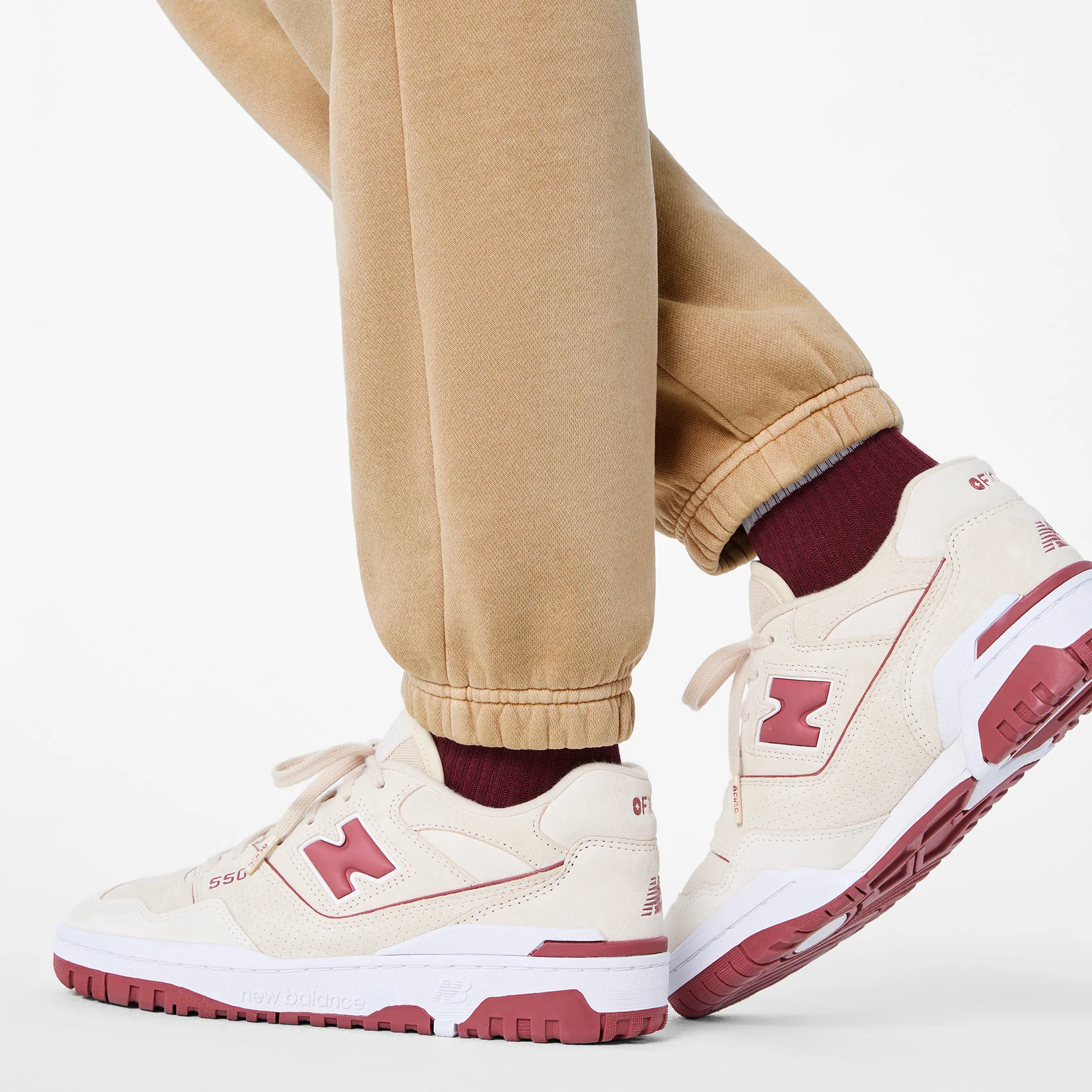 unisex Cream/Mauve FIGS | New Balance 550 - Image 7