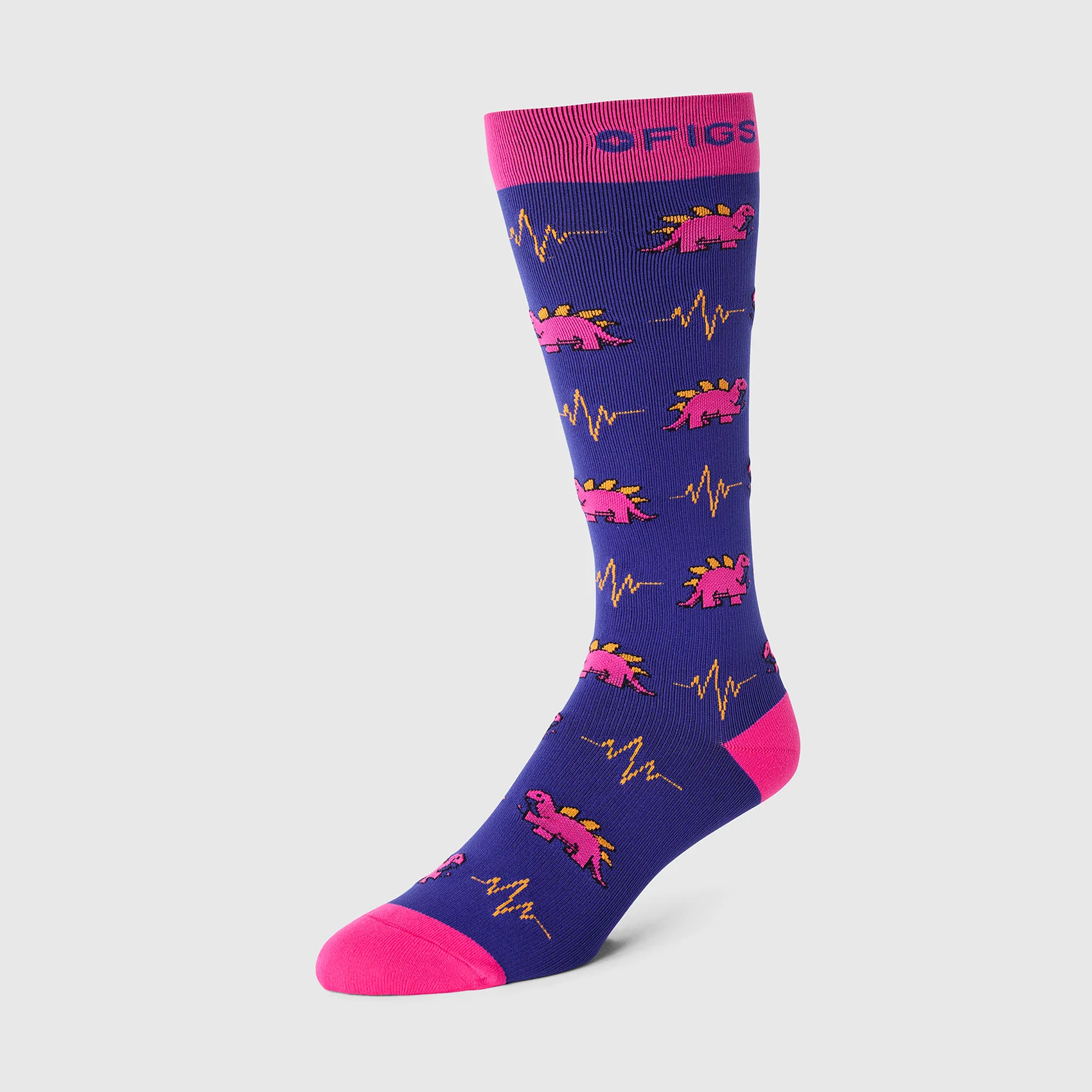 unisex Deep Royal Blue Steth-O-Saurus - Compression Socks