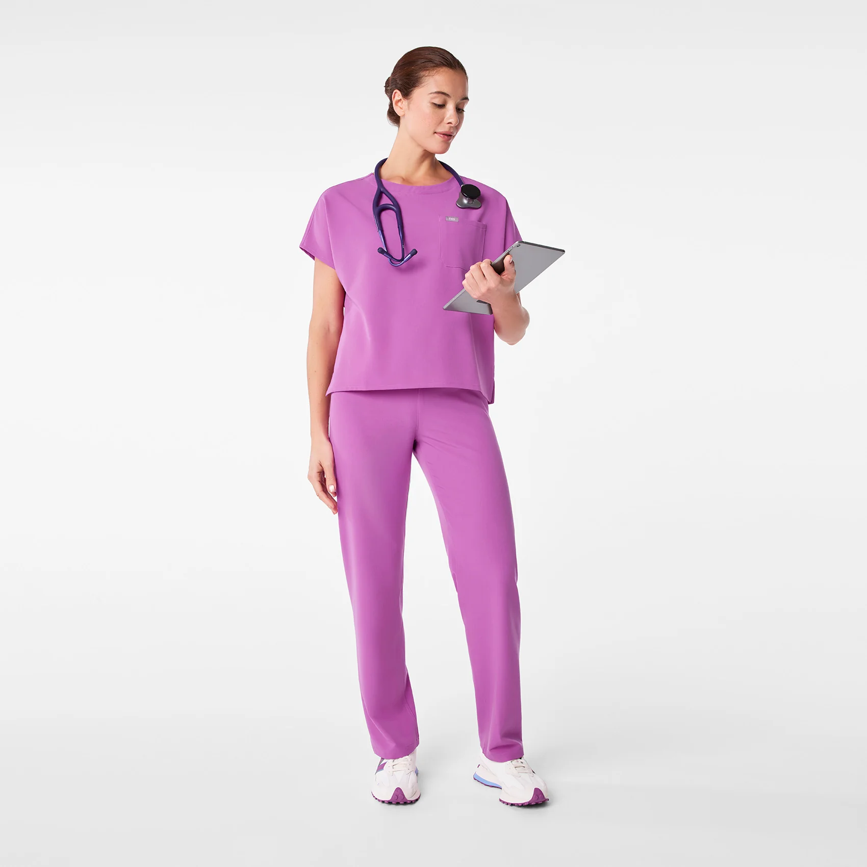 women's Ultraberry Arua Boxy Scoop Neck - Scrub Top - Image 2