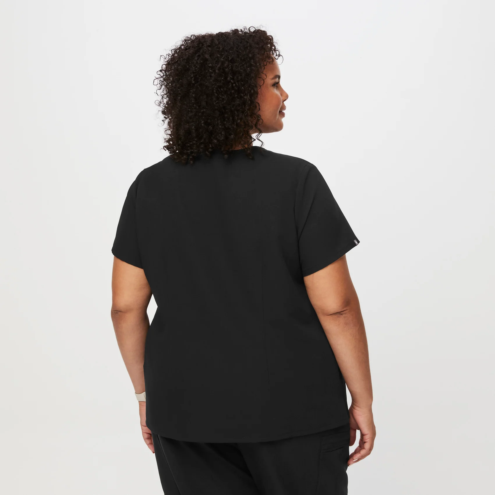 women's Black Casma™- Three-Pocket Scrub Top (3XL - 6XL) - Image 4