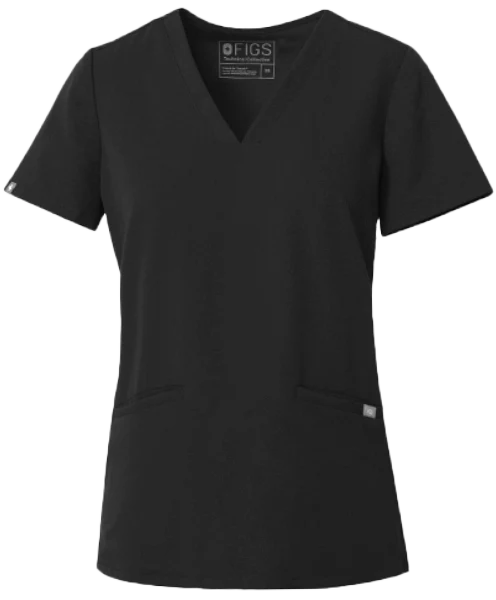 women's Black Casma™- Three-Pocket Scrub Top (3XL - 6XL) - Image 6