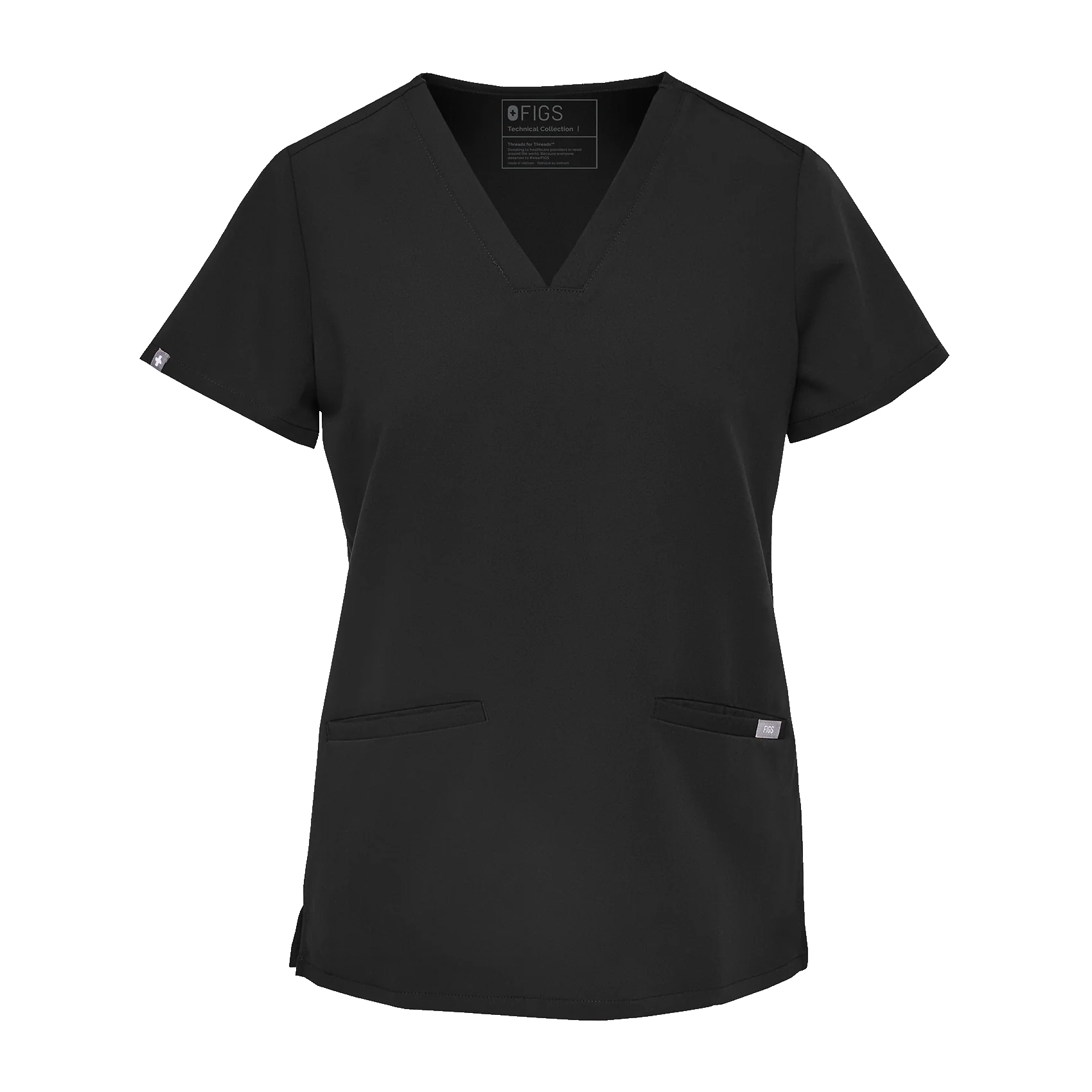 women's Black Casma™- Three-Pocket Scrub Top (3XL - 6XL) - Image 7