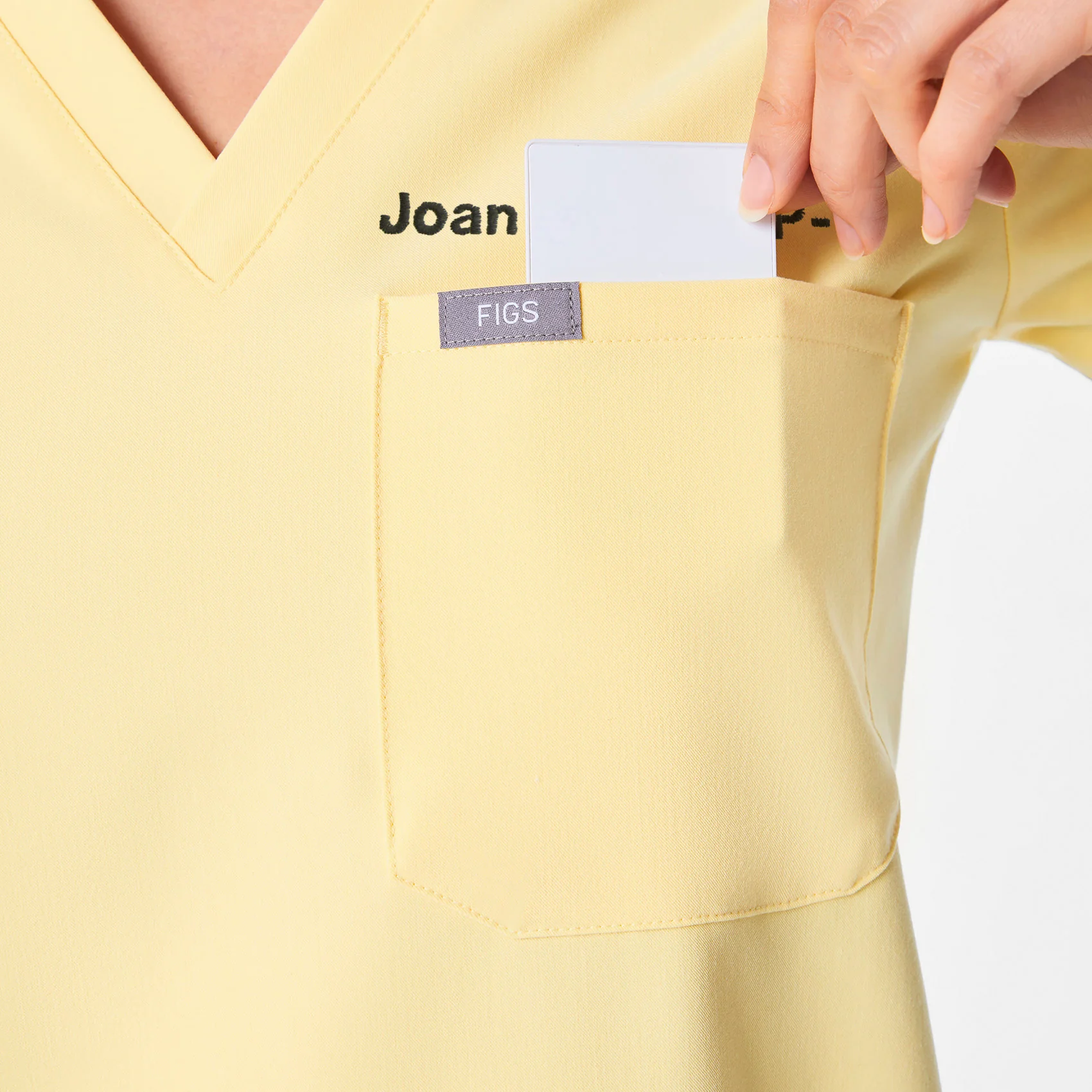women's Butter Yellow Catarina Petite - One-Pocket Scrub Top™ - Image 7