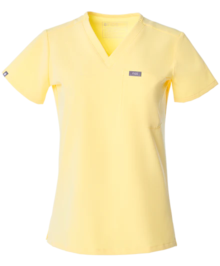 women's Butter Yellow Catarina Petite - One-Pocket Scrub Top™ - Image 9