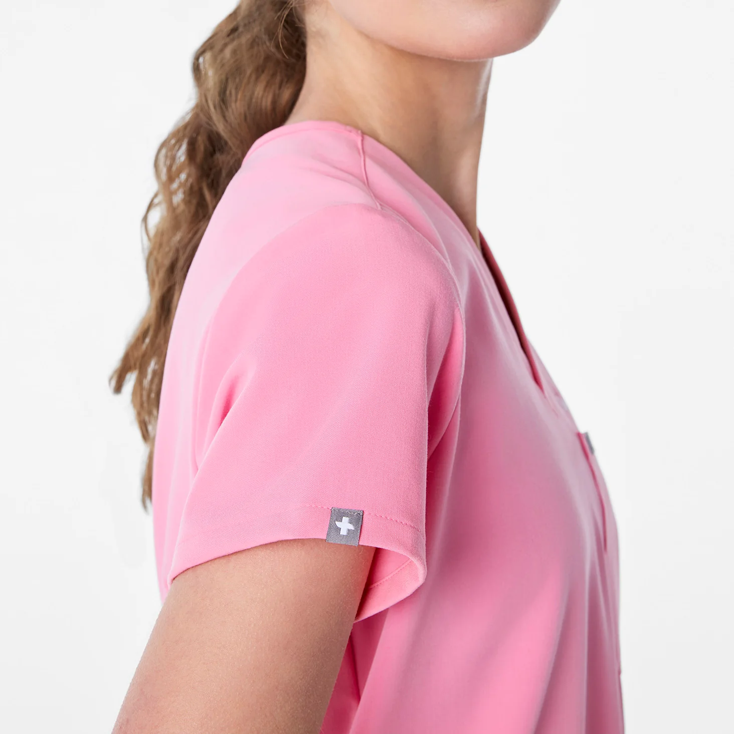 women's Sunrise Pink Catarina Petite - One-Pocket Scrub Top™ - Image 7