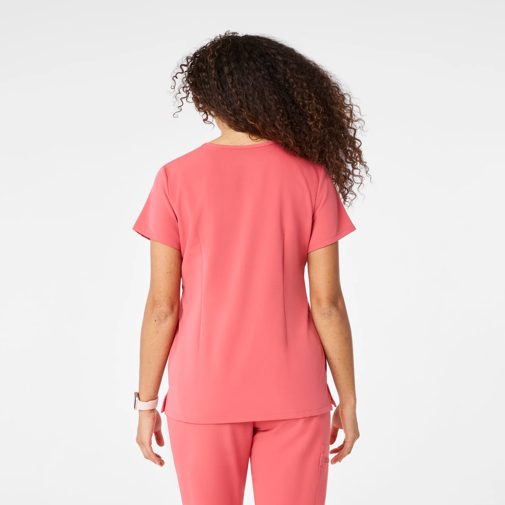 women's Pulmonary Pink Catarina Petite - One-Pocket Scrub Top™ - Image 4
