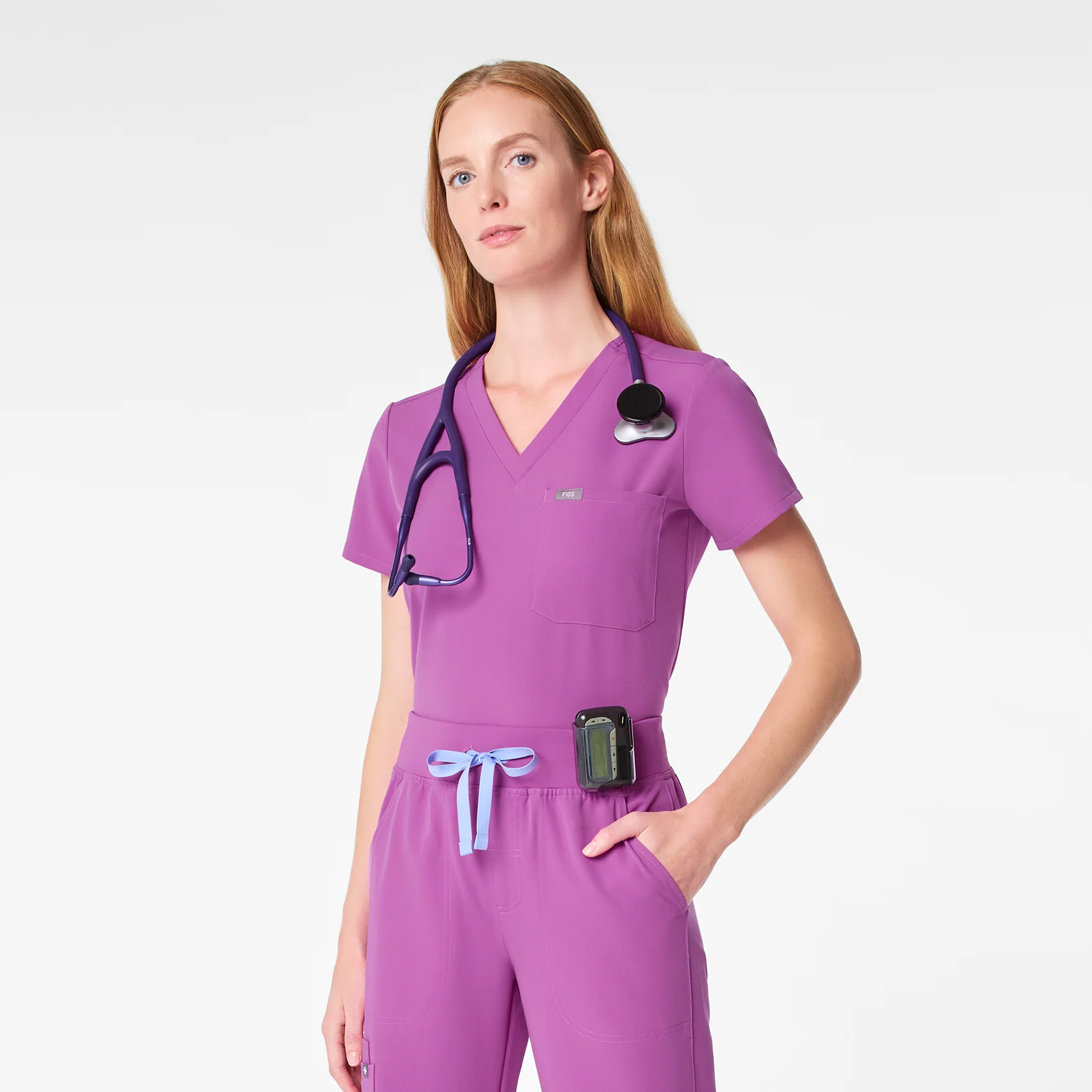 women's Ultraberry Catarina Petite - One-Pocket Scrub Top™