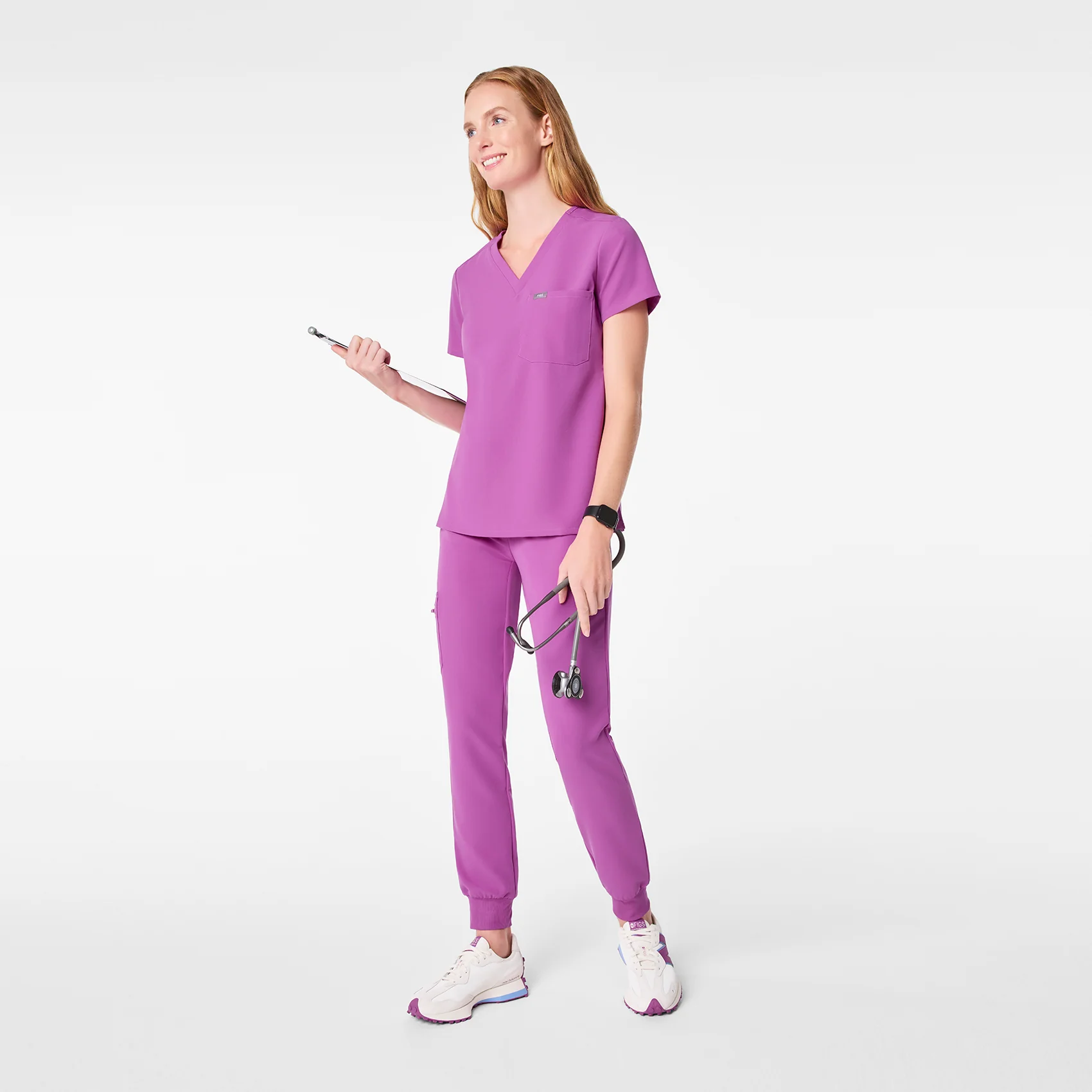 women's Ultraberry Catarina Petite - One-Pocket Scrub Top™ - Image 2