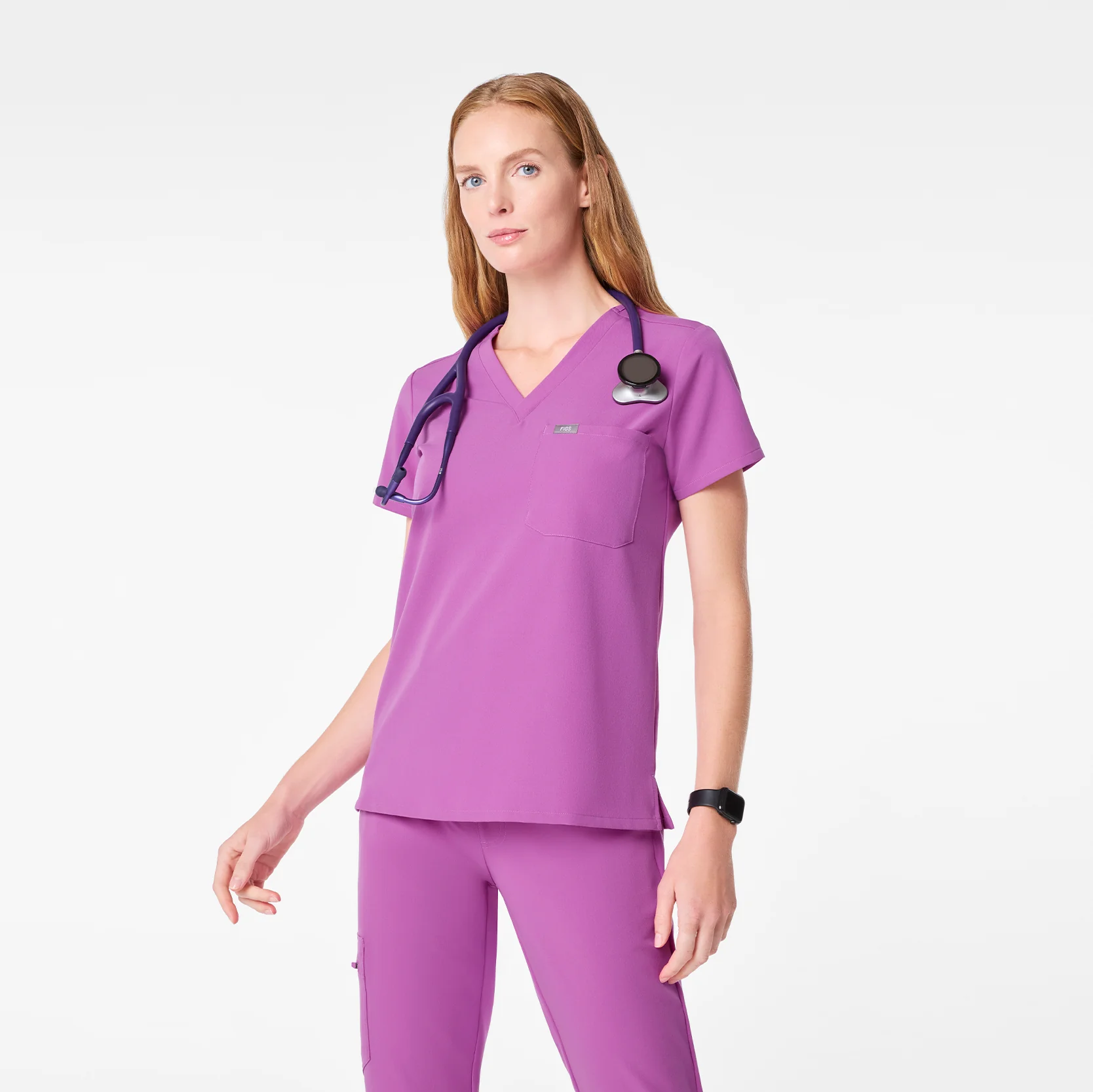 women's Ultraberry Catarina Petite - One-Pocket Scrub Top™ - Image 5