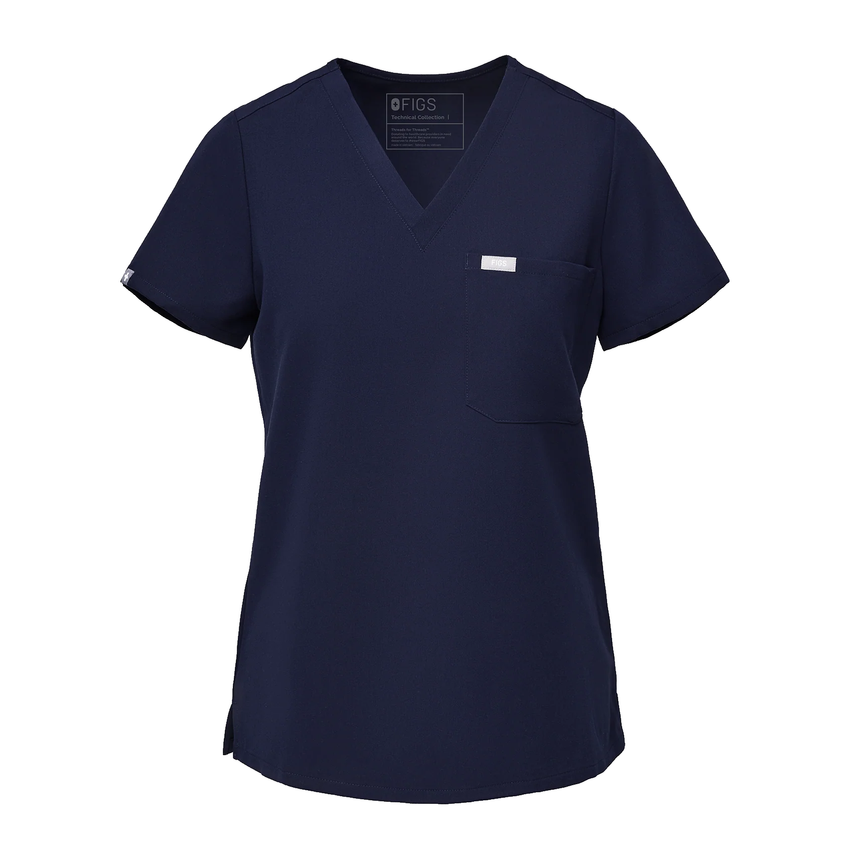 women's Navy Petite Catarina™ - One-Pocket Scrub Top - Image 8