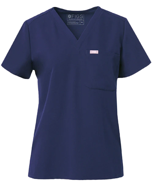 women's Navy Petite Catarina™ - One-Pocket Scrub Top - Image 7