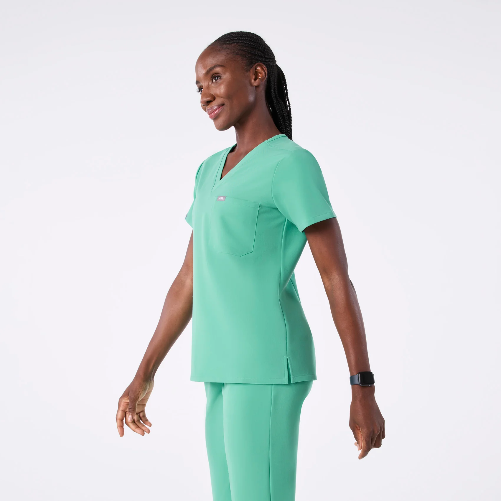 women's Surgical Green Catarina Petite - One-Pocket Scrub Top™ - Image 3