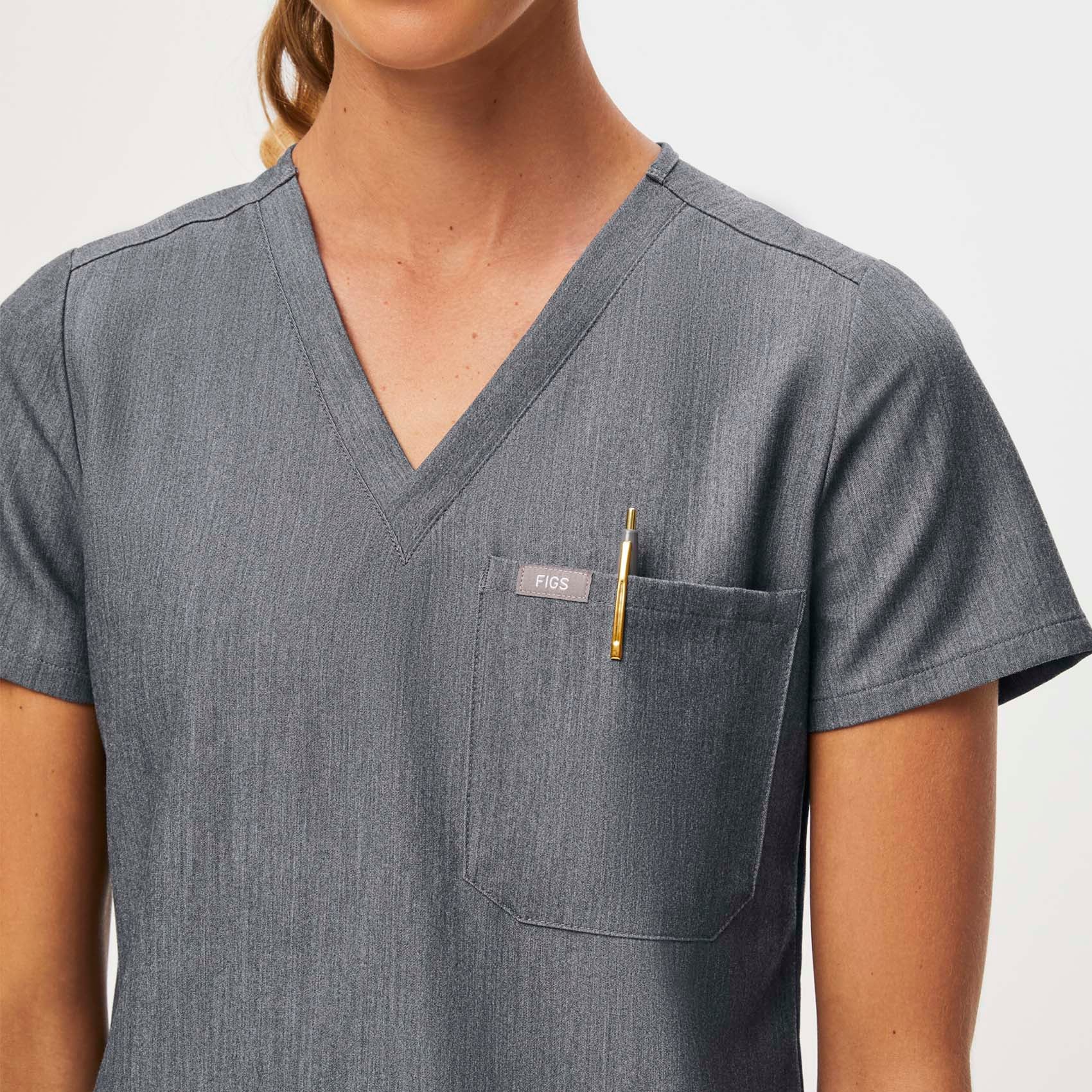 women's Graphite Catarina™ - Petite Scrub Top - Image 5