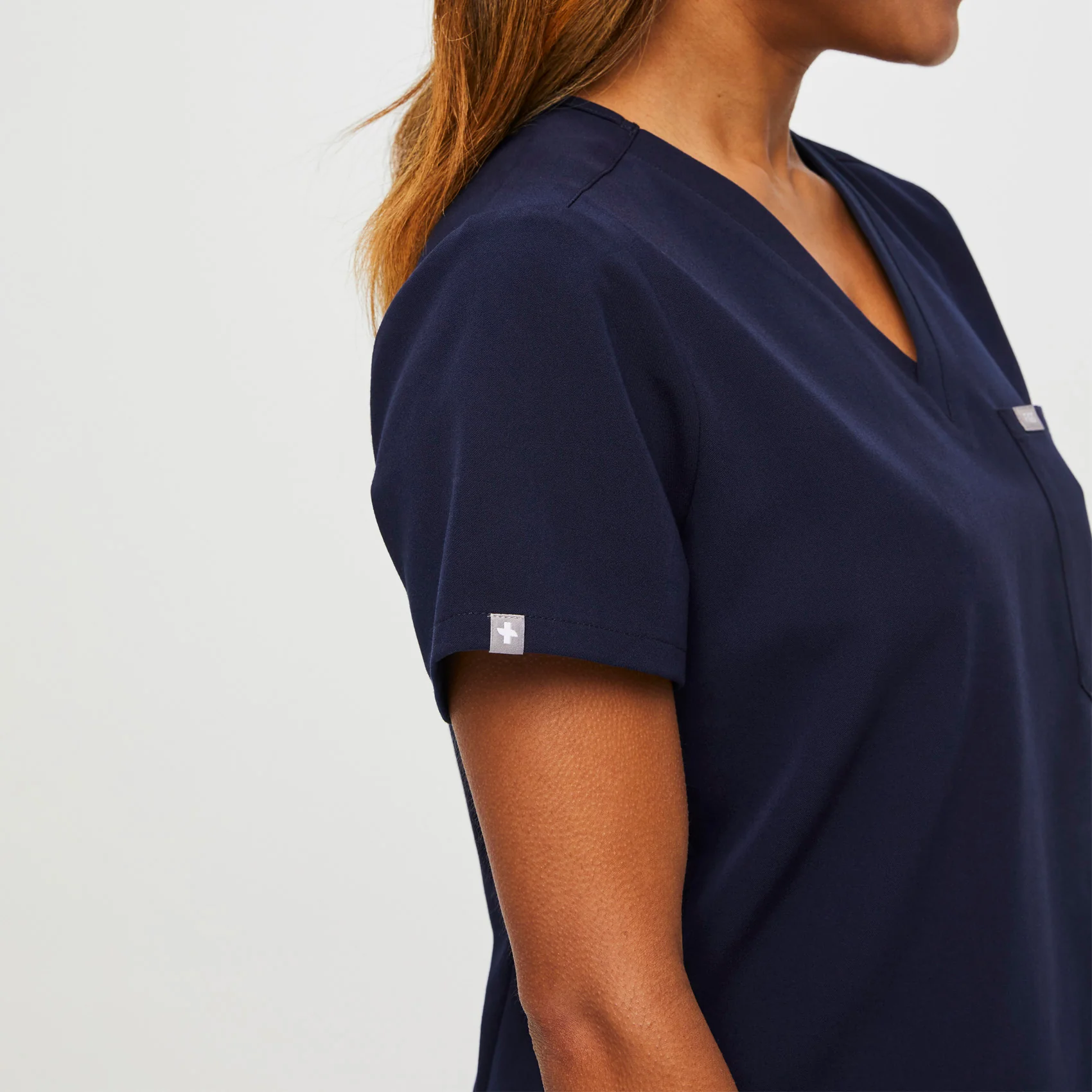 women's Navy Petite Catarina™ - One-Pocket Scrub Top - Image 5