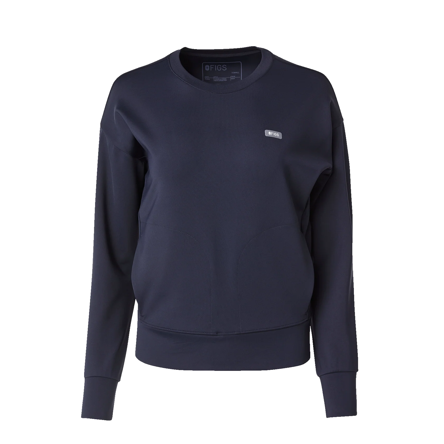 women's Navy Cornelia FORMx Crewneck - Scrub Top™ - Image 11