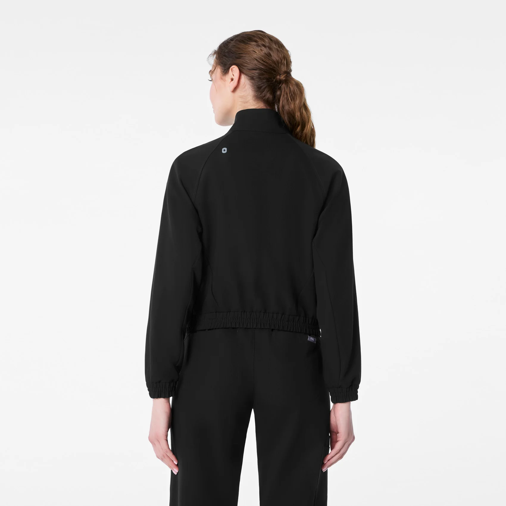 women's Black Cropped Sydney - Scrub Jacket - Image 4