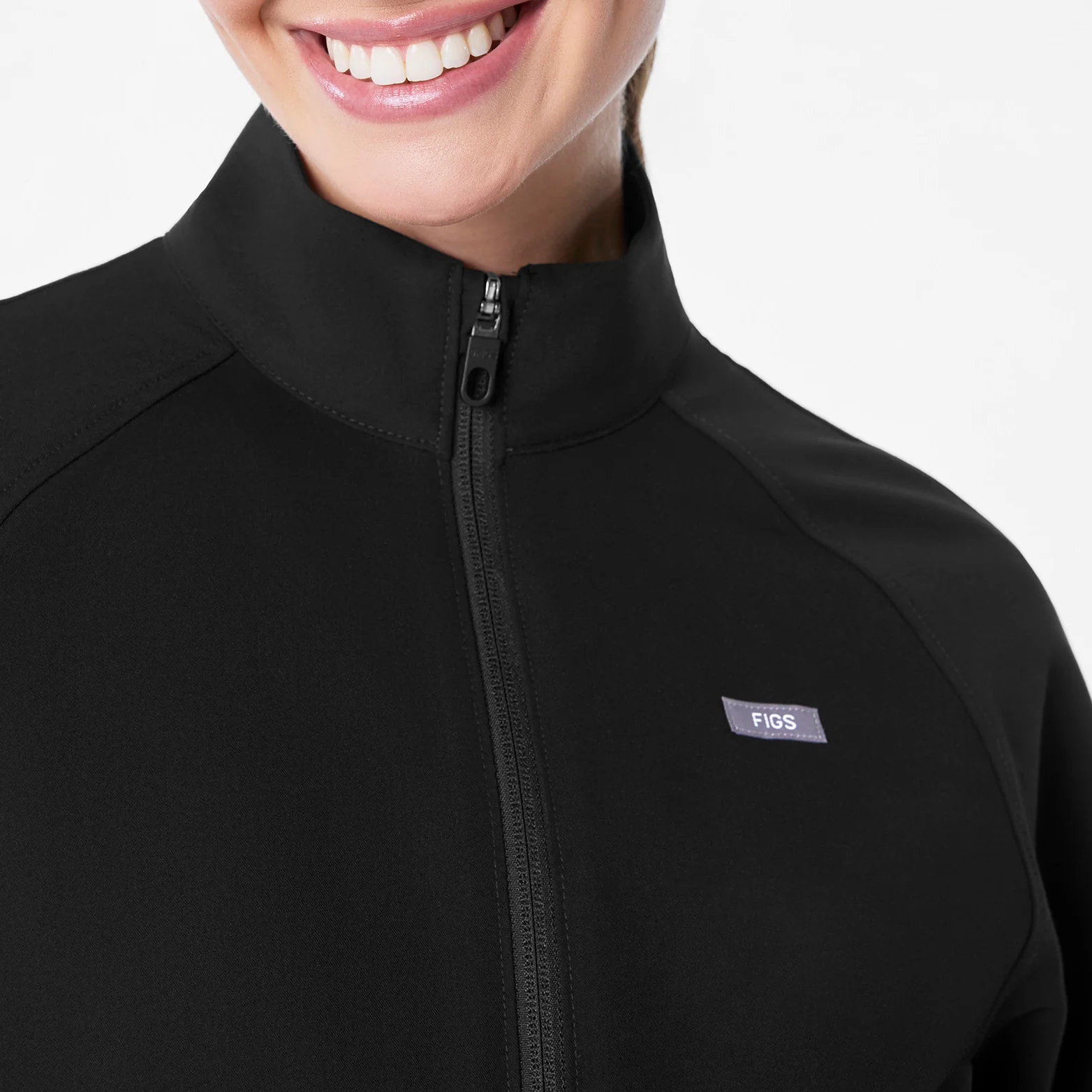 women's Black Cropped Sydney - Scrub Jacket - Image 5