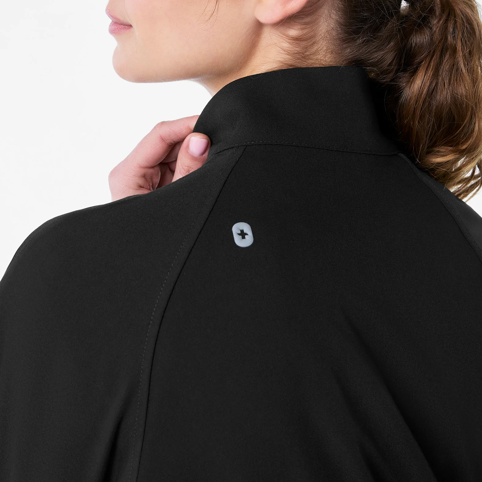 women's Black Cropped Sydney - Scrub Jacket - Image 6