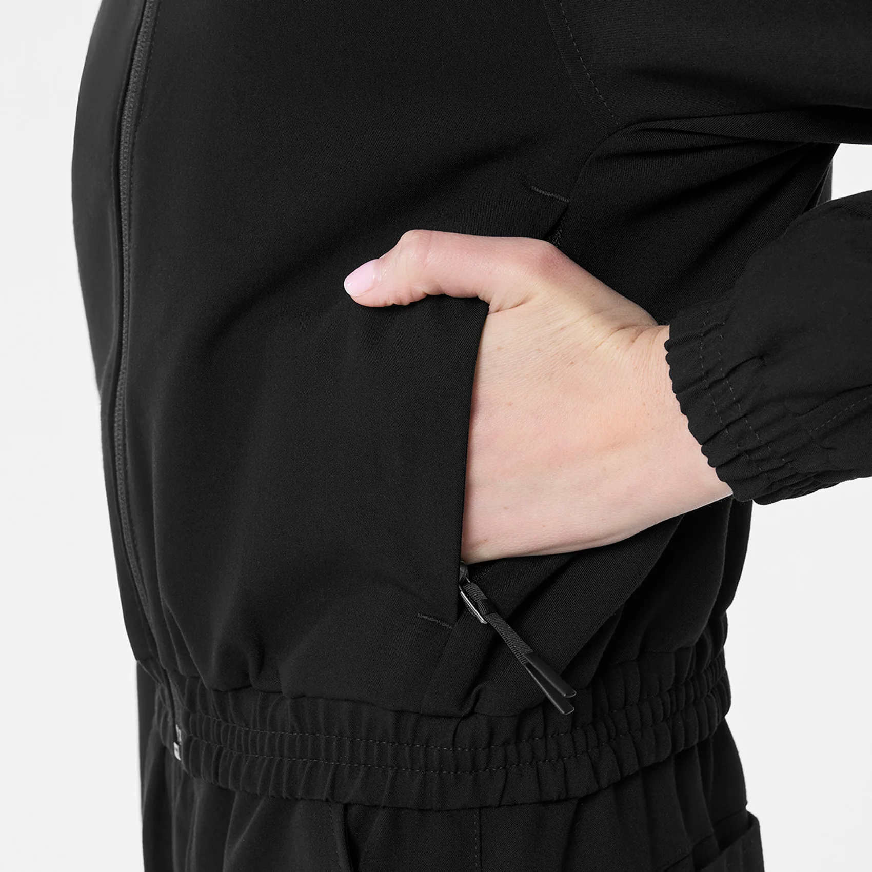 women's Black Cropped Sydney - Scrub Jacket - Image 7