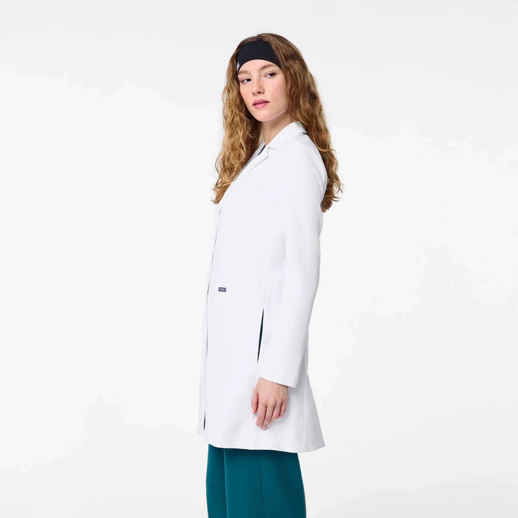 women's White Bellevue - Slim Long Lab Coat - Image 3
