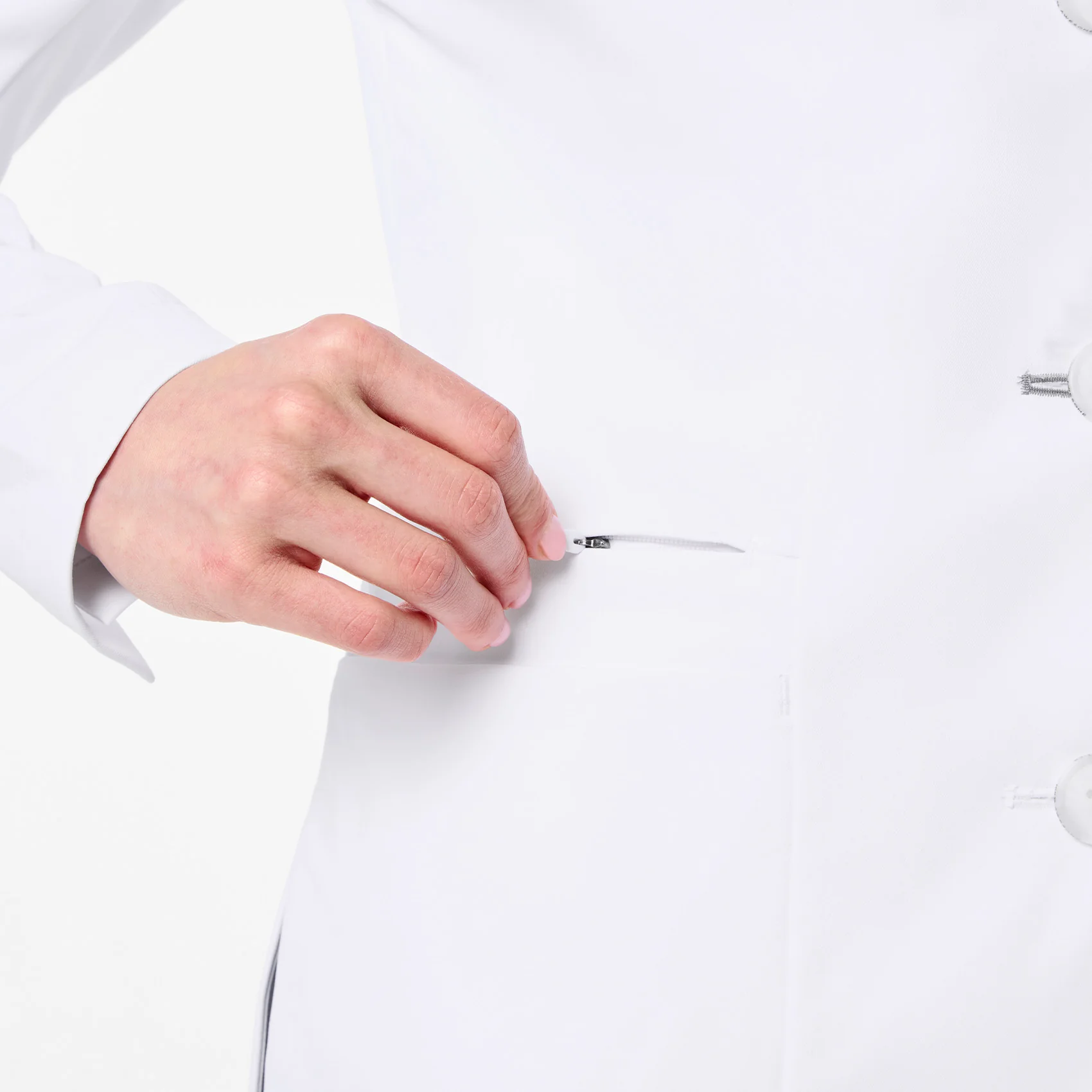 women's White Bellevue - Slim Long Lab Coat - Image 6