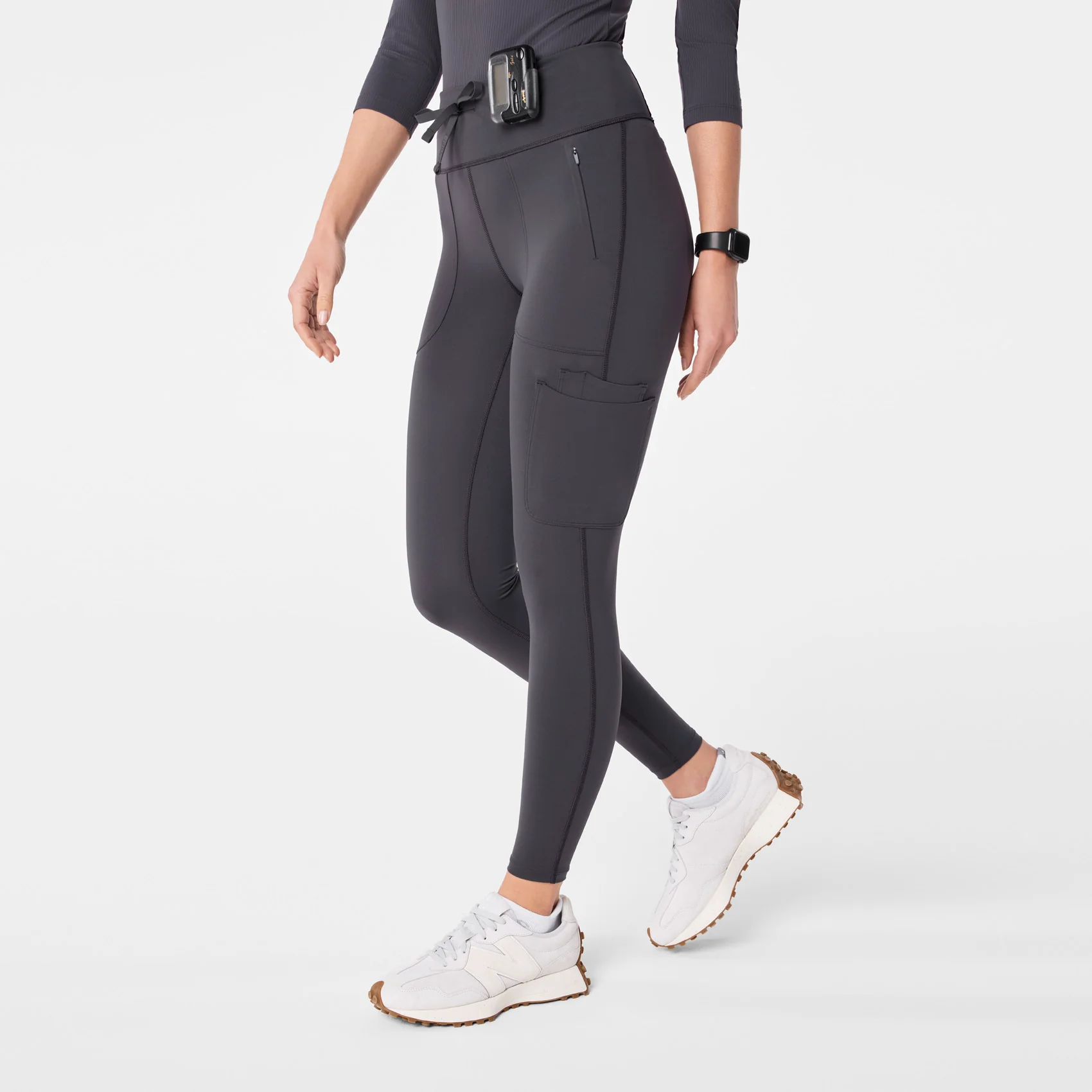 women's Charcoal High Waisted Ashland - Skinny ScrubLegging™ - Image 3