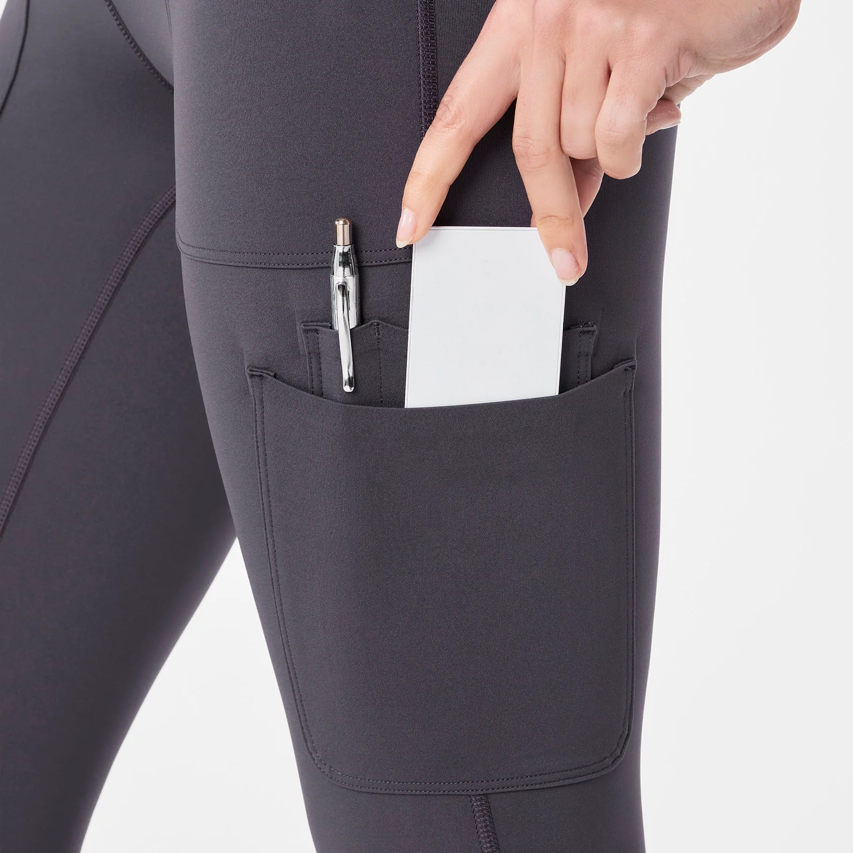 women's Charcoal High Waisted Ashland - Skinny ScrubLegging™ - Image 7