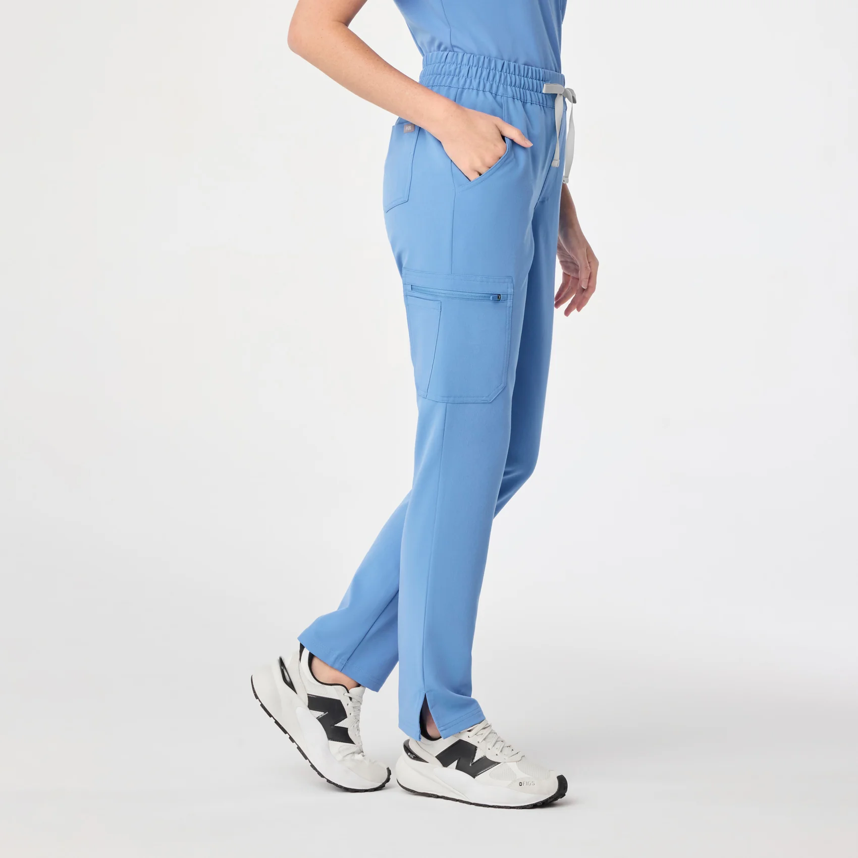 women's Ceil Blue High Waisted Dowa - Petite Scrub Pant (3XL-6XL) - Image 3