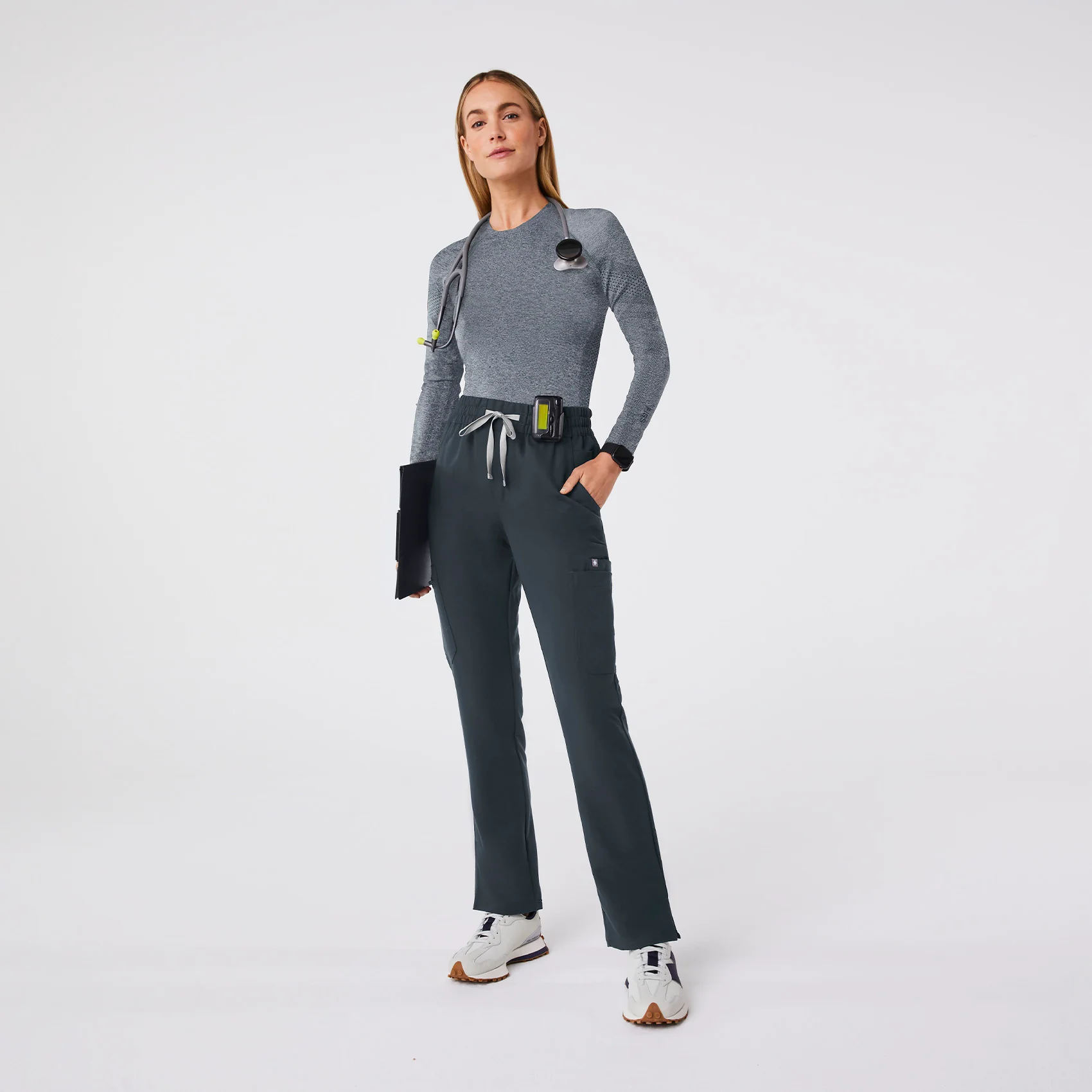 women's Dark Harbor High Waisted Dowa - Petite Scrub Pants - Image 2
