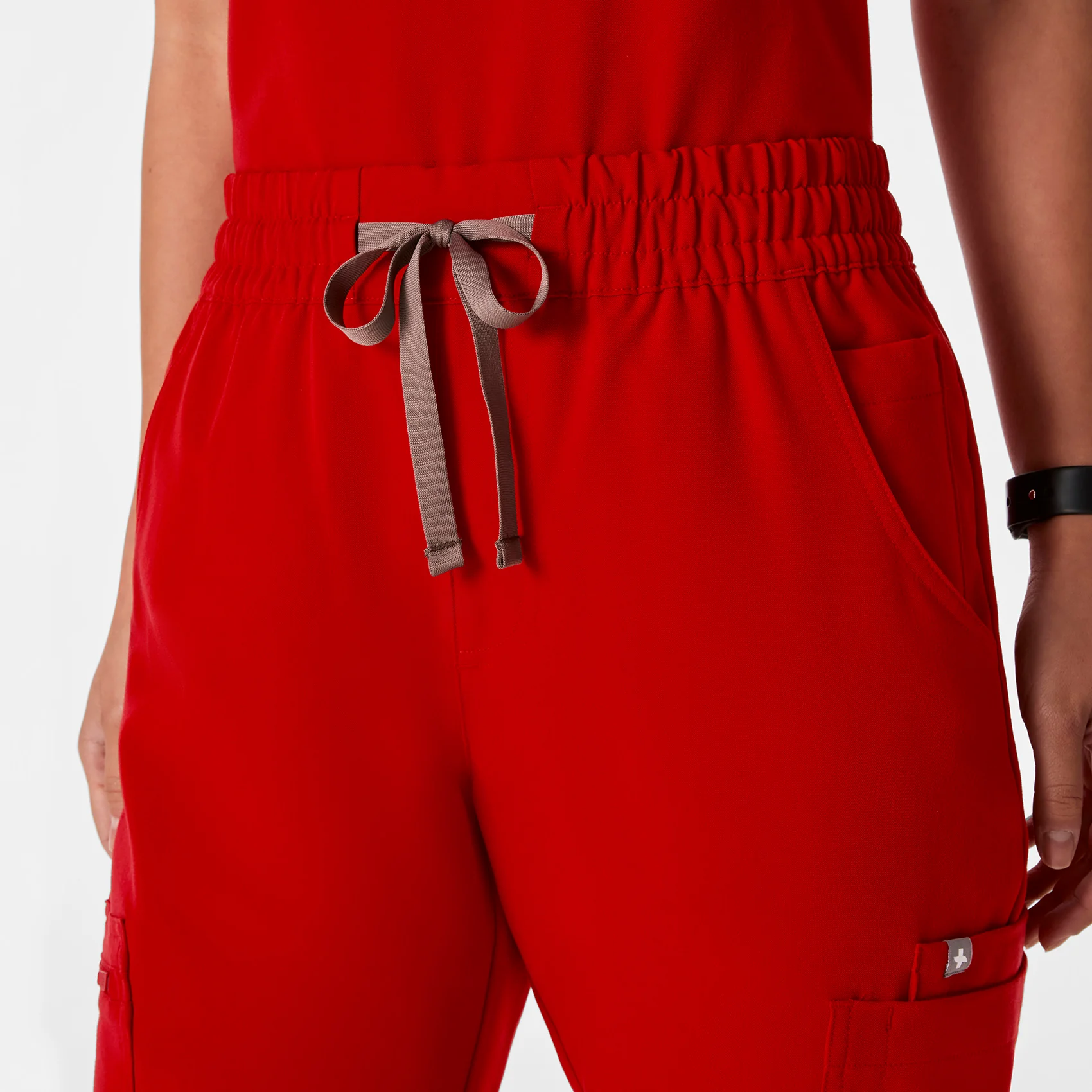 women's Winning Red High Waisted Dowa - Petite Scrub Pants - Image 5