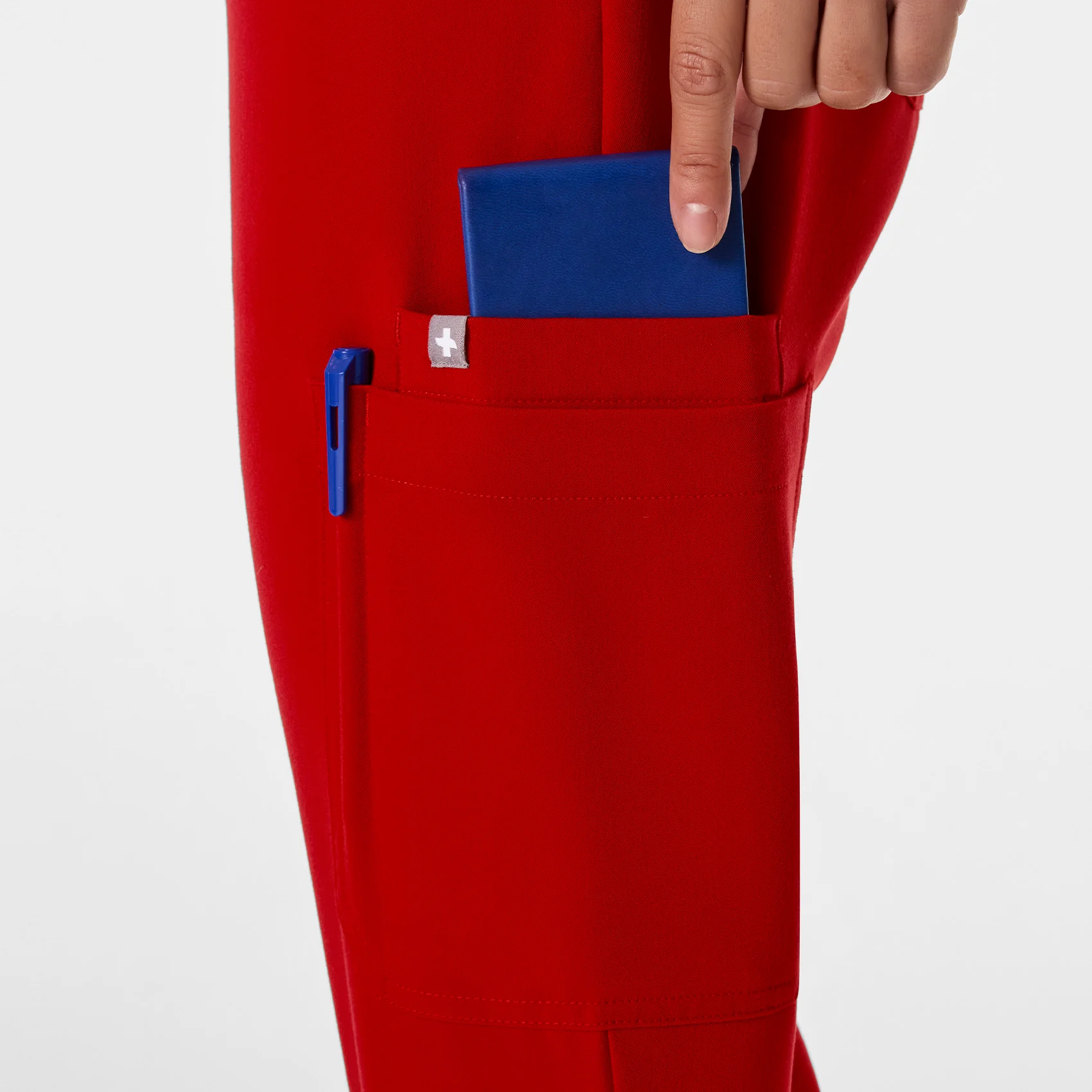 women's Winning Red High Waisted Dowa - Petite Scrub Pants - Image 7