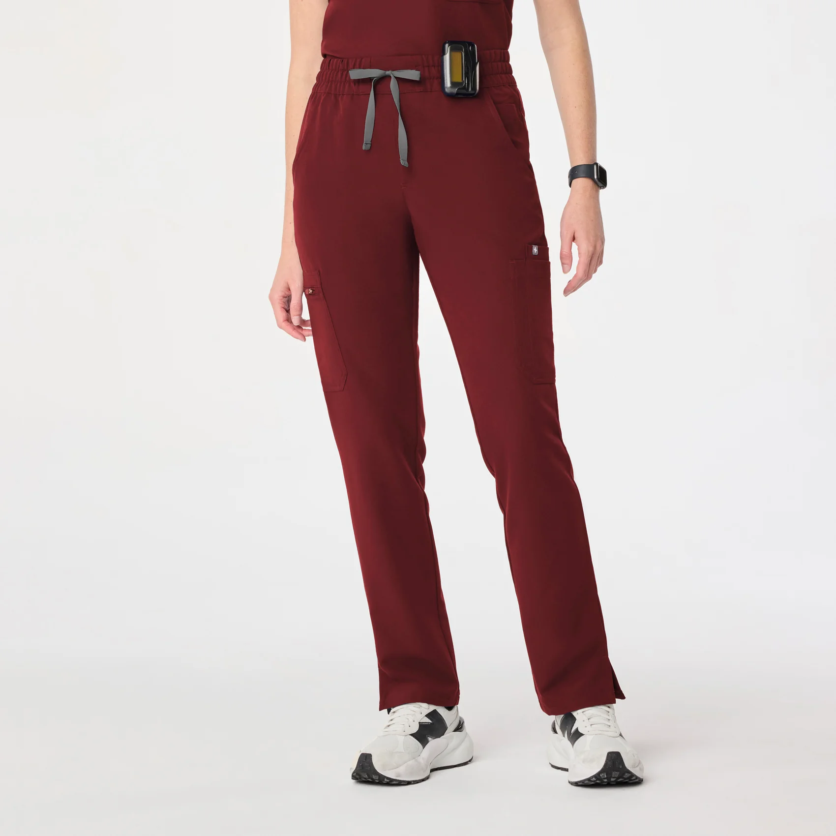 women's Burgundy High Waisted Dowa - Scrub Pant