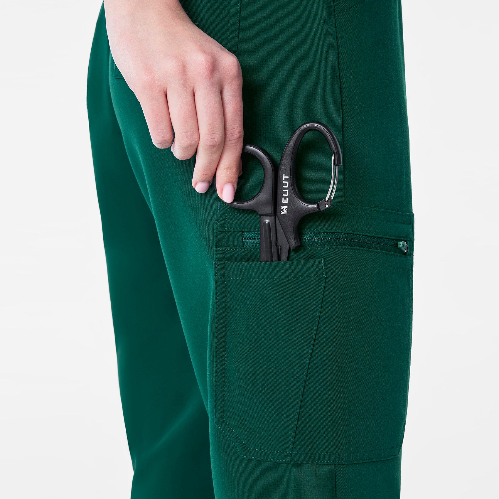 women's Forest Green High Waisted Dowa - Petite Scrub Pants - Image 7