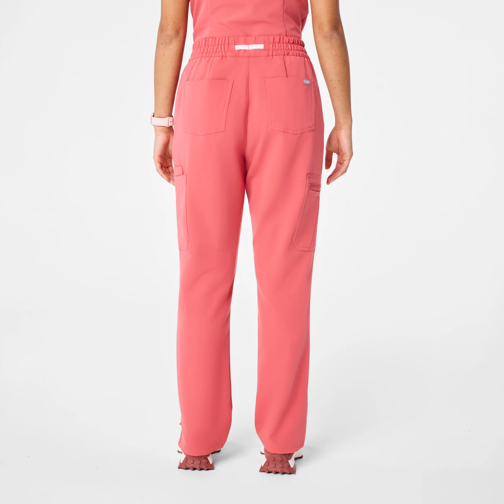 women's Pulmonary Pink High Waisted Dowa - Scrub Pants - Image 4