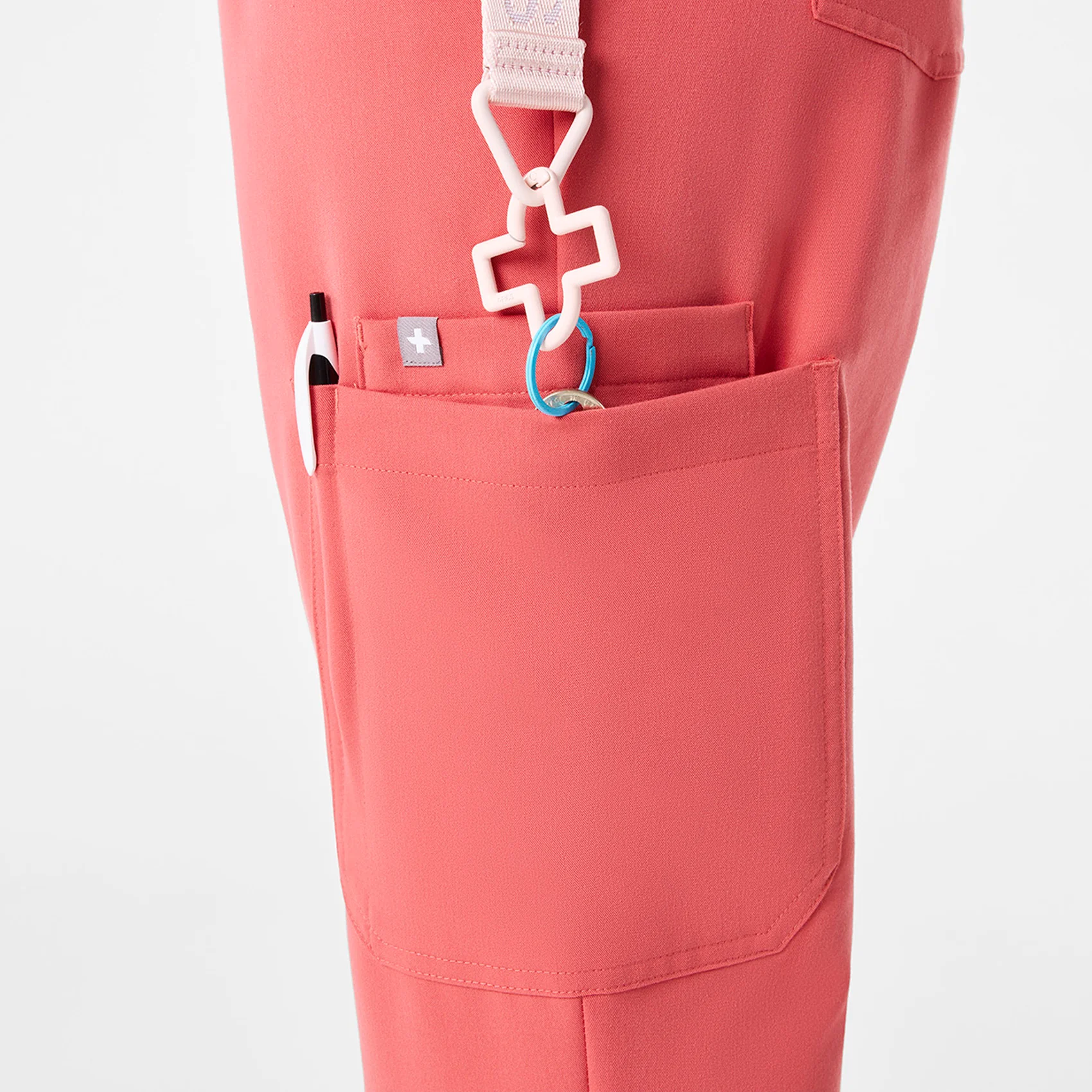 women's Pulmonary Pink High Waisted Dowa - Scrub Pants - Image 7