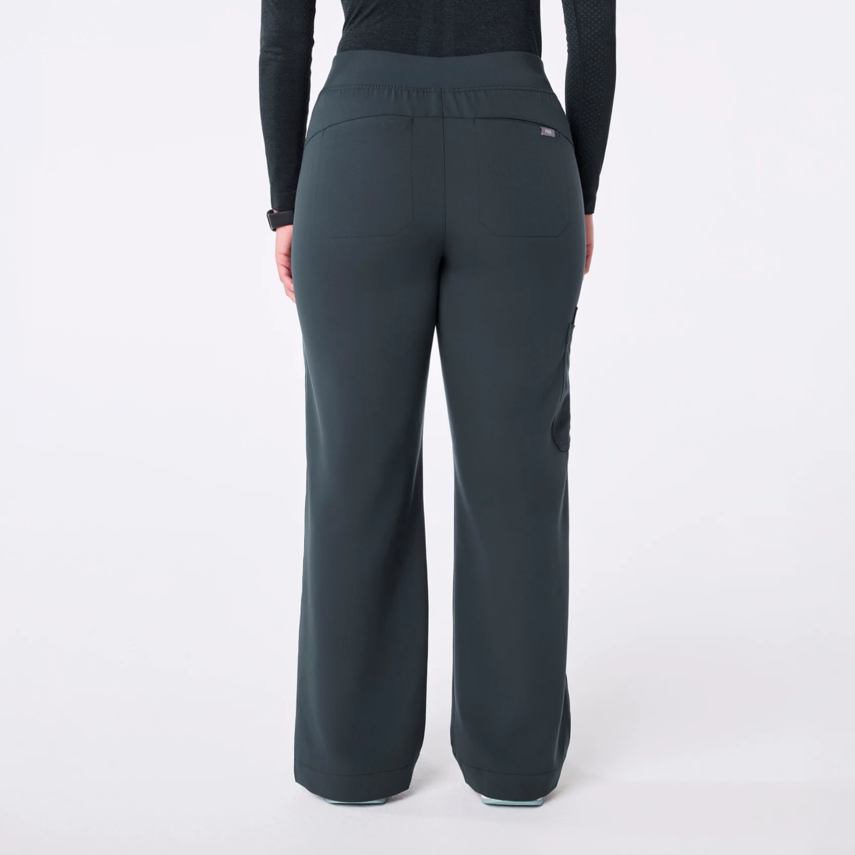 women's Dark Harbor High Waisted Isabel Wide Leg - Tall Scrub Pant - Image 4