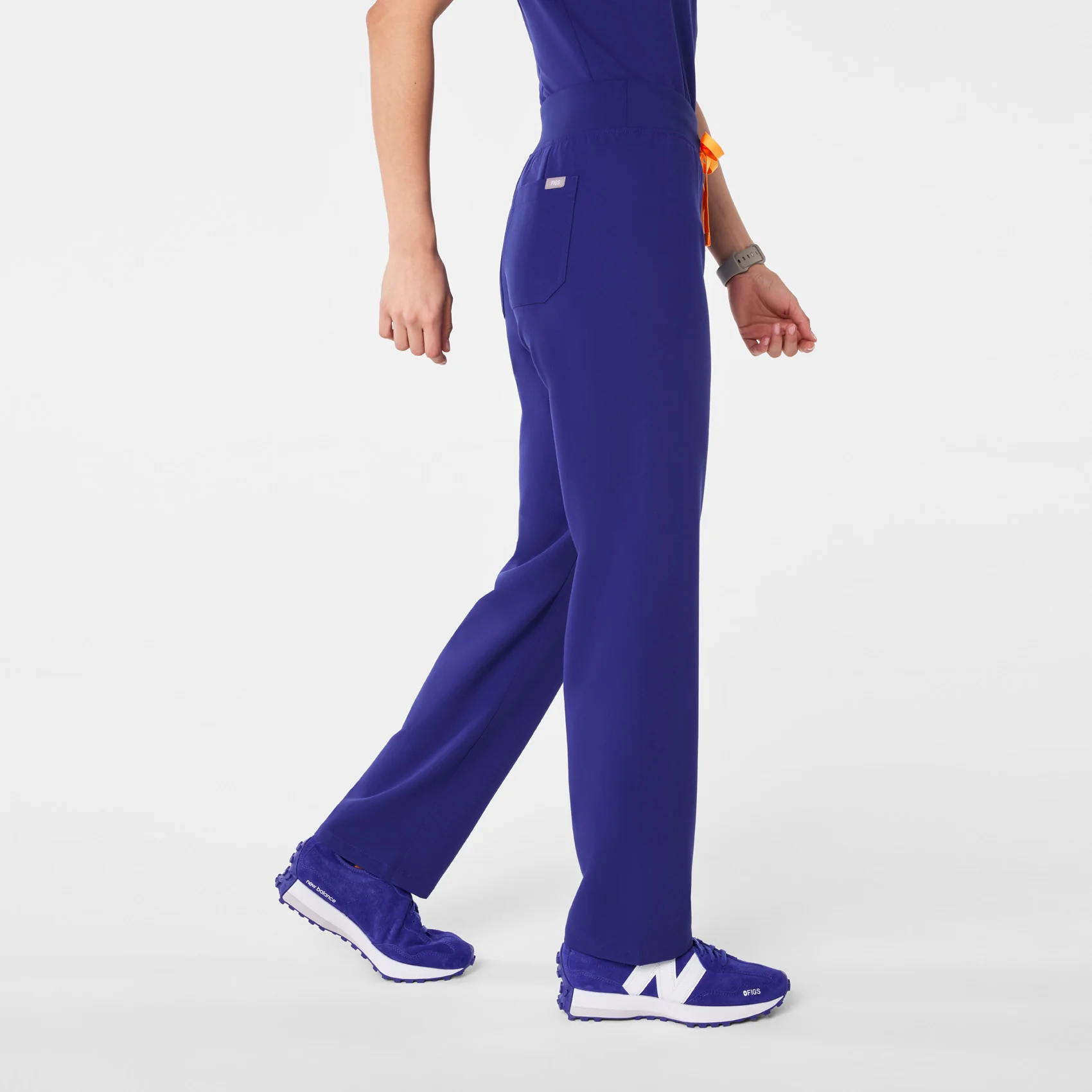 women's Deep Royal Blue High Waisted Livingston - Petite Basic Scrub Pant™ - Image 3