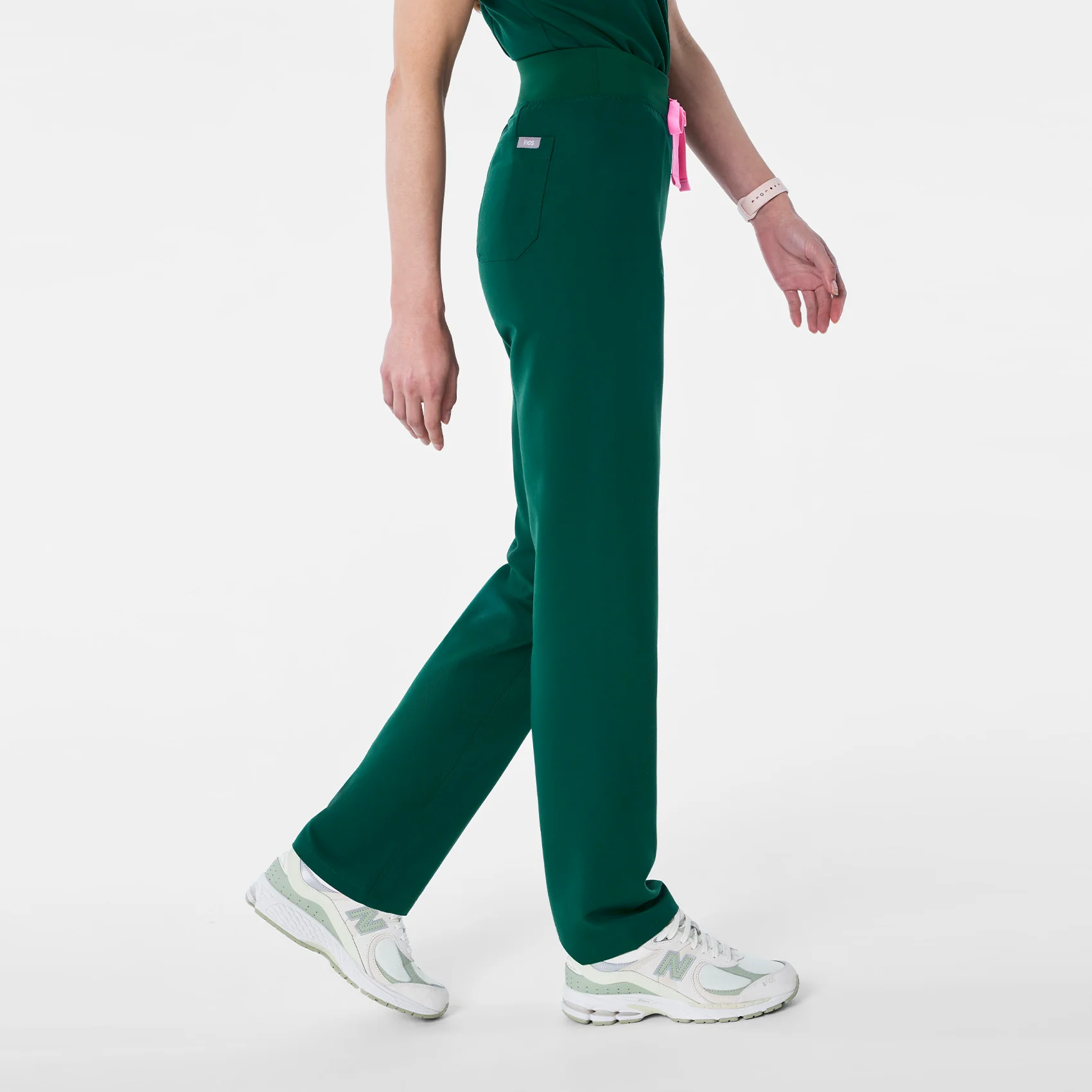 women's Forest Green High Waisted Livingston - Petite Basic Scrub Pant™ - Image 3