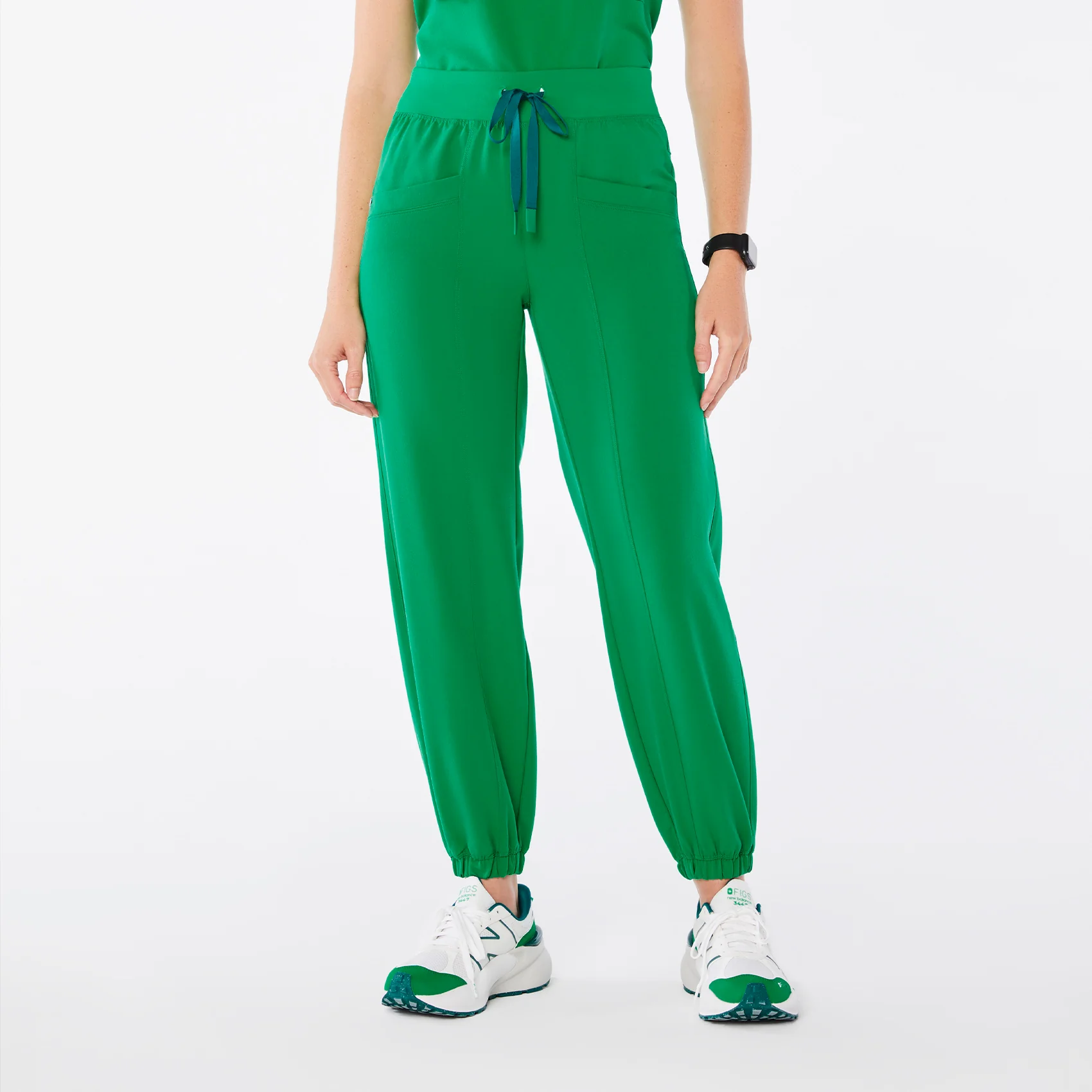 women's Evergreen High Waisted Rio Relaxed Jogger Petite Scrub Pants