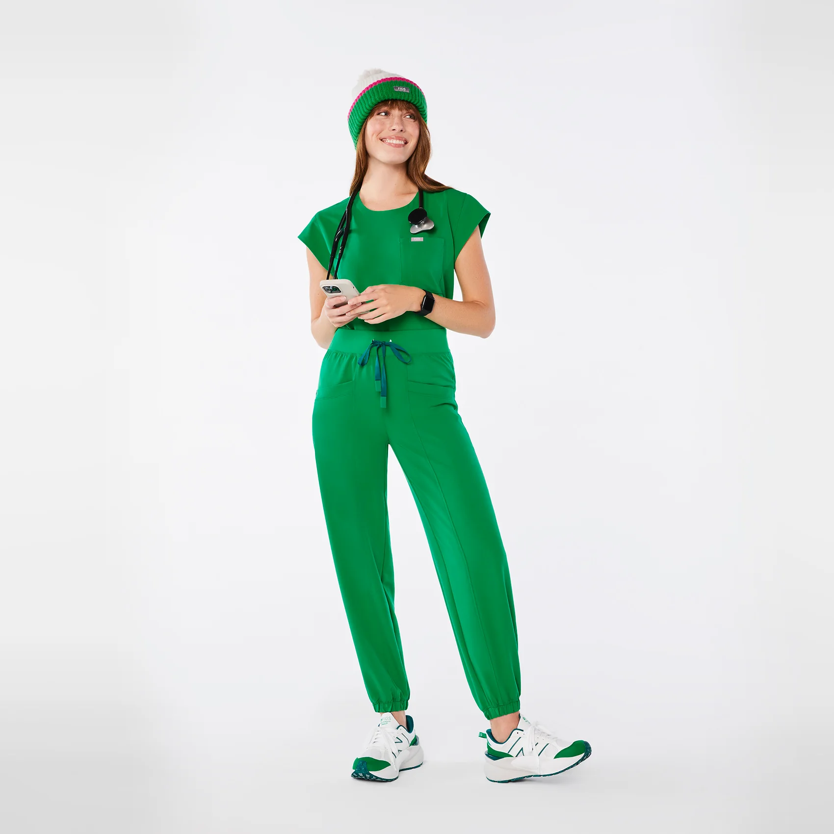 women's Evergreen High Waisted Rio Relaxed Jogger Petite Scrub Pants - Image 4