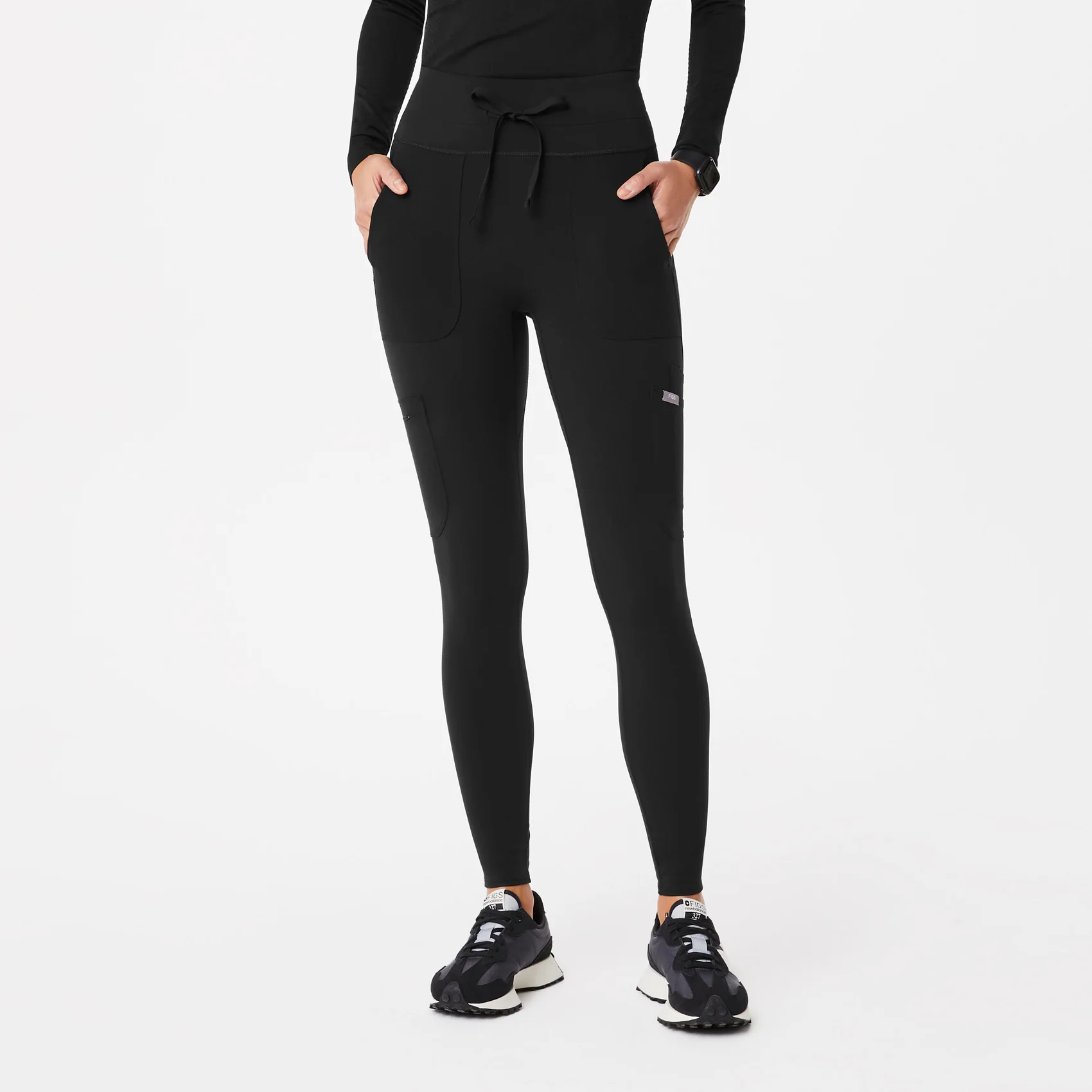 women's Black High Waisted Seville - ScrubLegging™