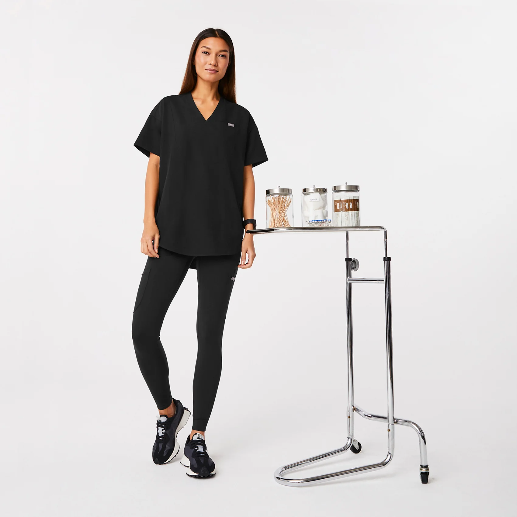 women's Black High Waisted Seville - ScrubLegging™ - Image 2
