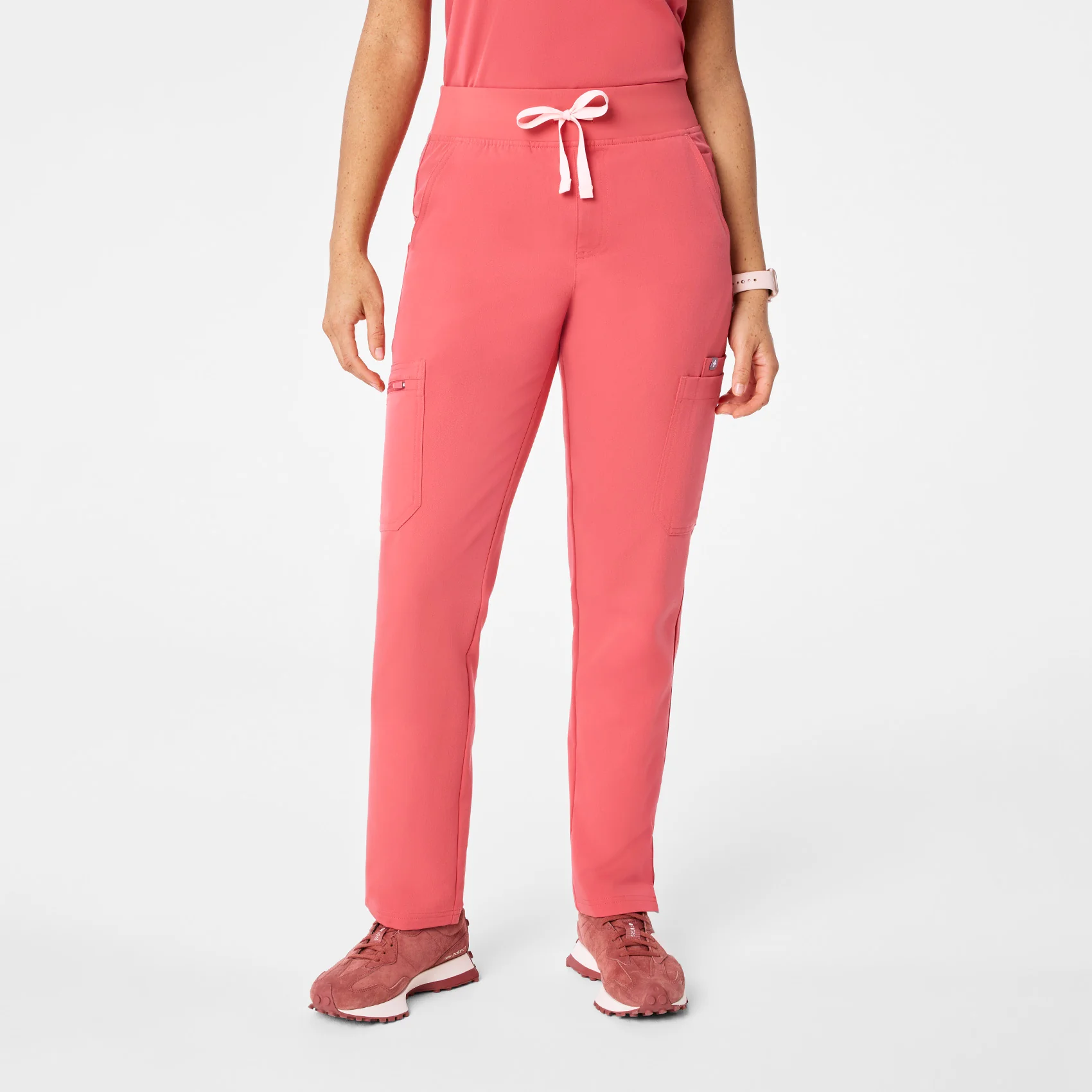 women's Pulmonary Pink High Waisted Yola - Petite Skinny Scrub Pant™