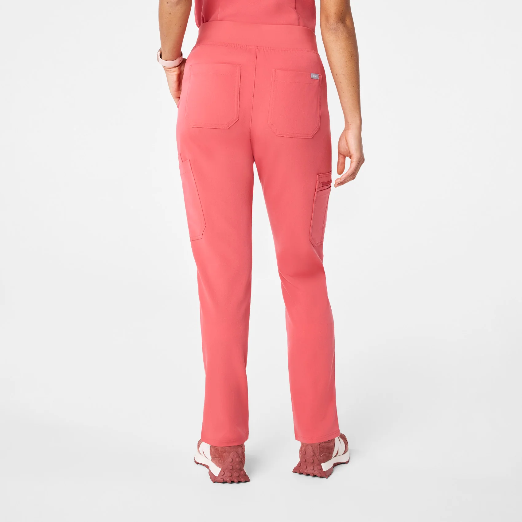 women's Pulmonary Pink High Waisted Yola - Petite Skinny Scrub Pant™ - Image 4