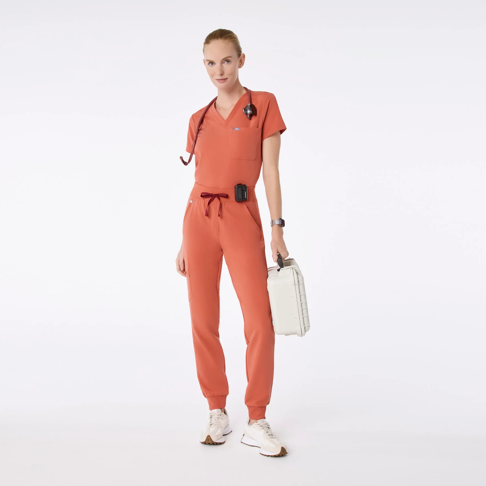 women's Spiced Cider High Waisted Zamora - Petite Jogger Scrub Pant™ - Image 2