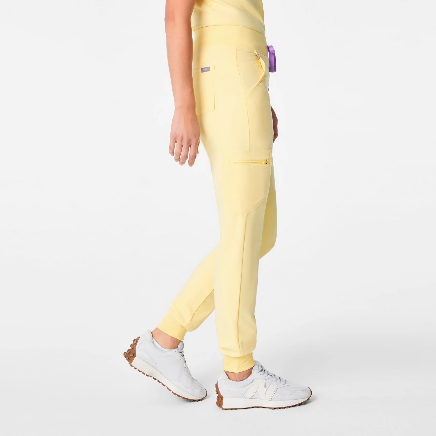 women's Butter Yellow High Waisted Zamora - Jogger Scrub Pant™ - Image 3