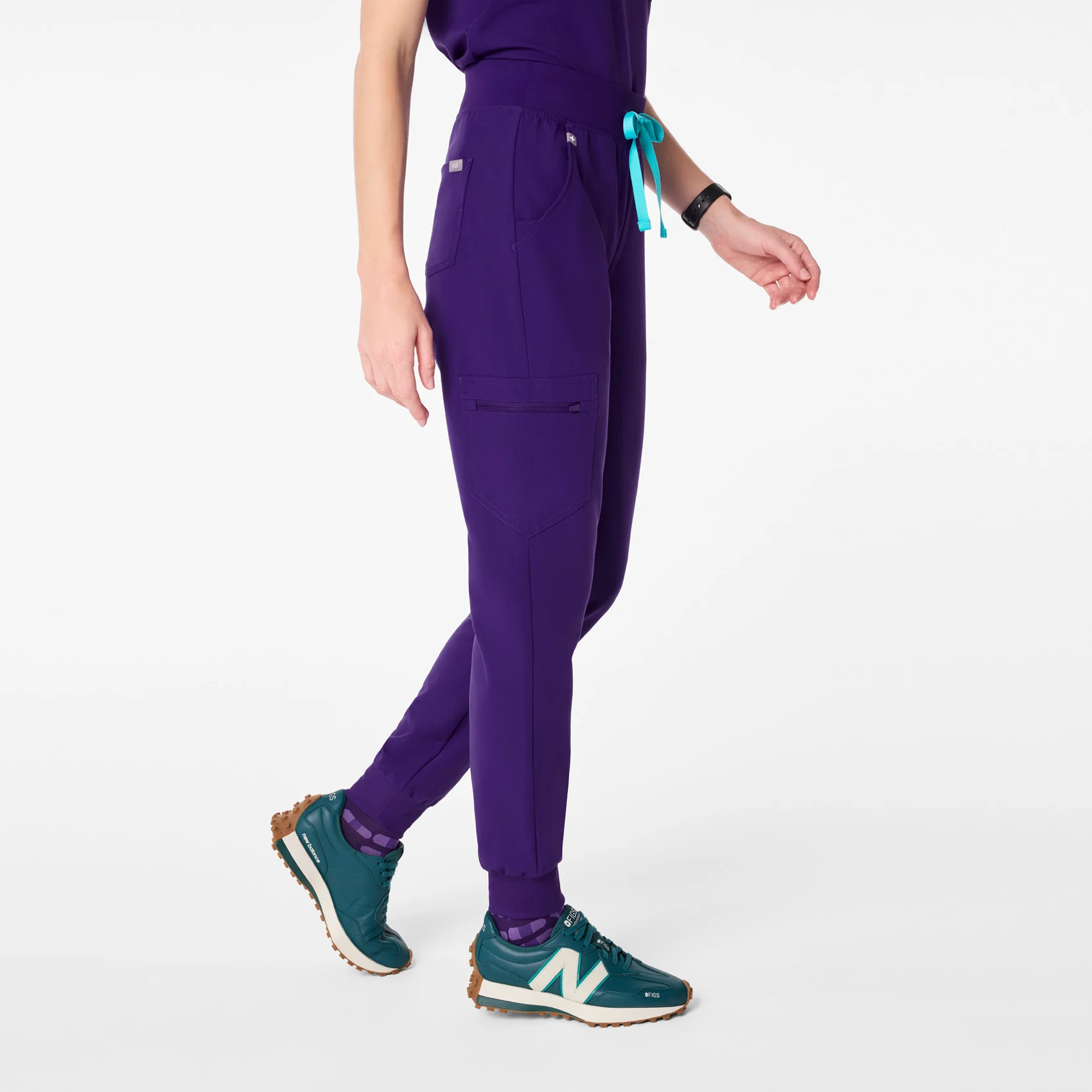 women's Purple Pulse High Waisted Zamora - Tall Jogger Scrub Pant™ - Image 3