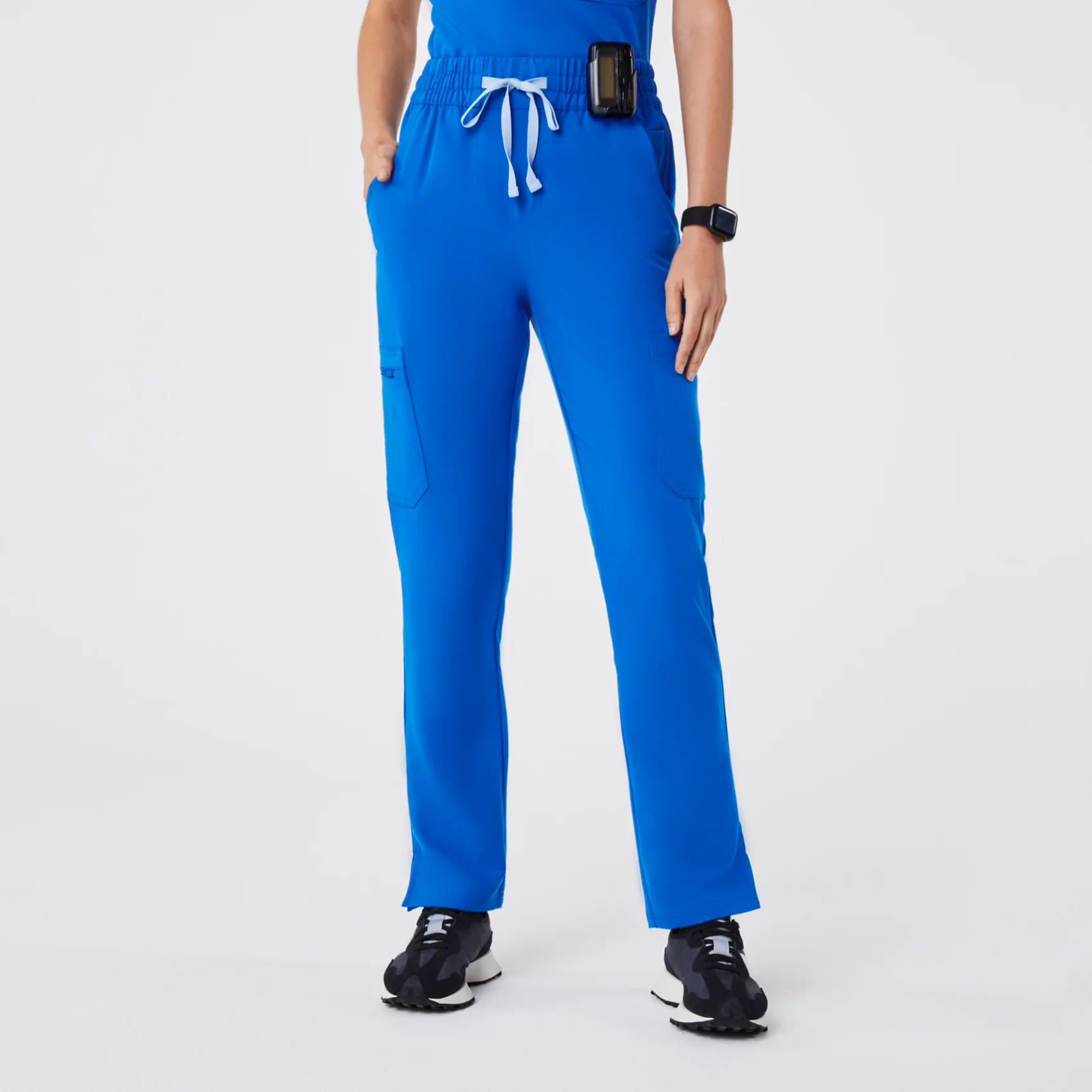women's Royal Blue High Waisted Dowa - Petite Scrub Pant (3XL-6XL)